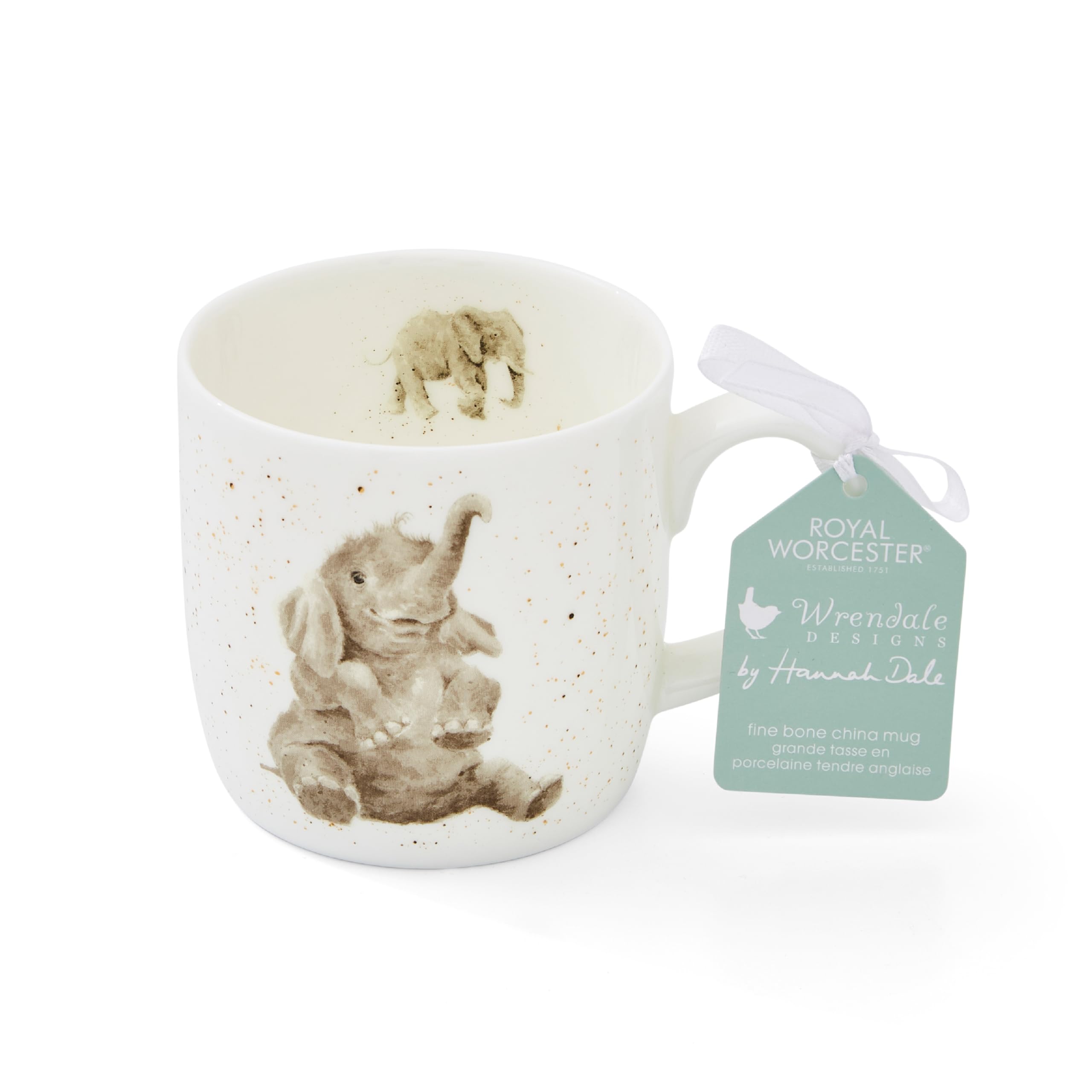 Royal Worcester Wrendale Designs Elephant Mug - Fine Bone China | 310ml | Dishwasher & Microwave Safe 1