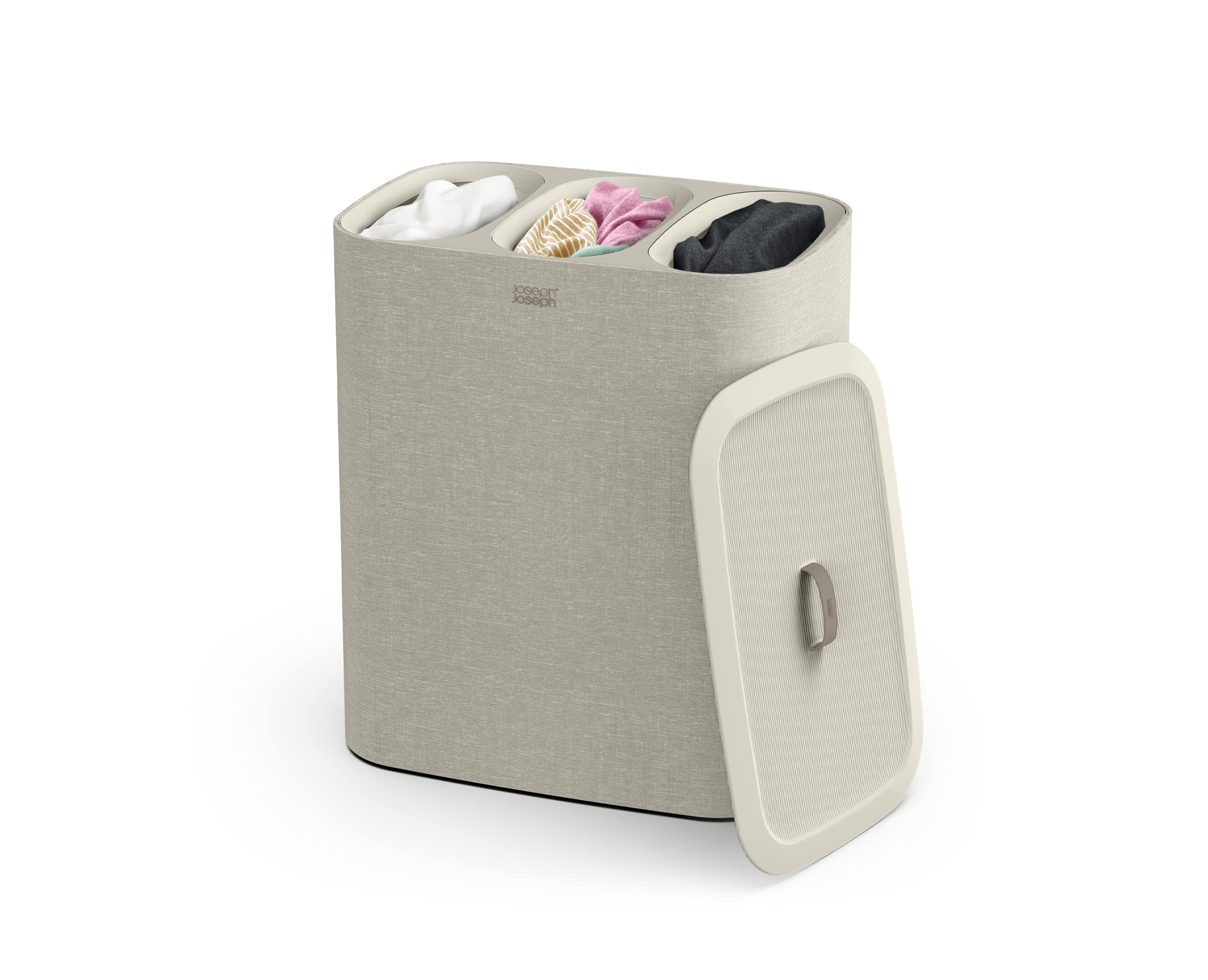 Joseph Joseph Tota Trio 90L Laundry Separation Basket with Lid and Removable Bags | Plastic 1
