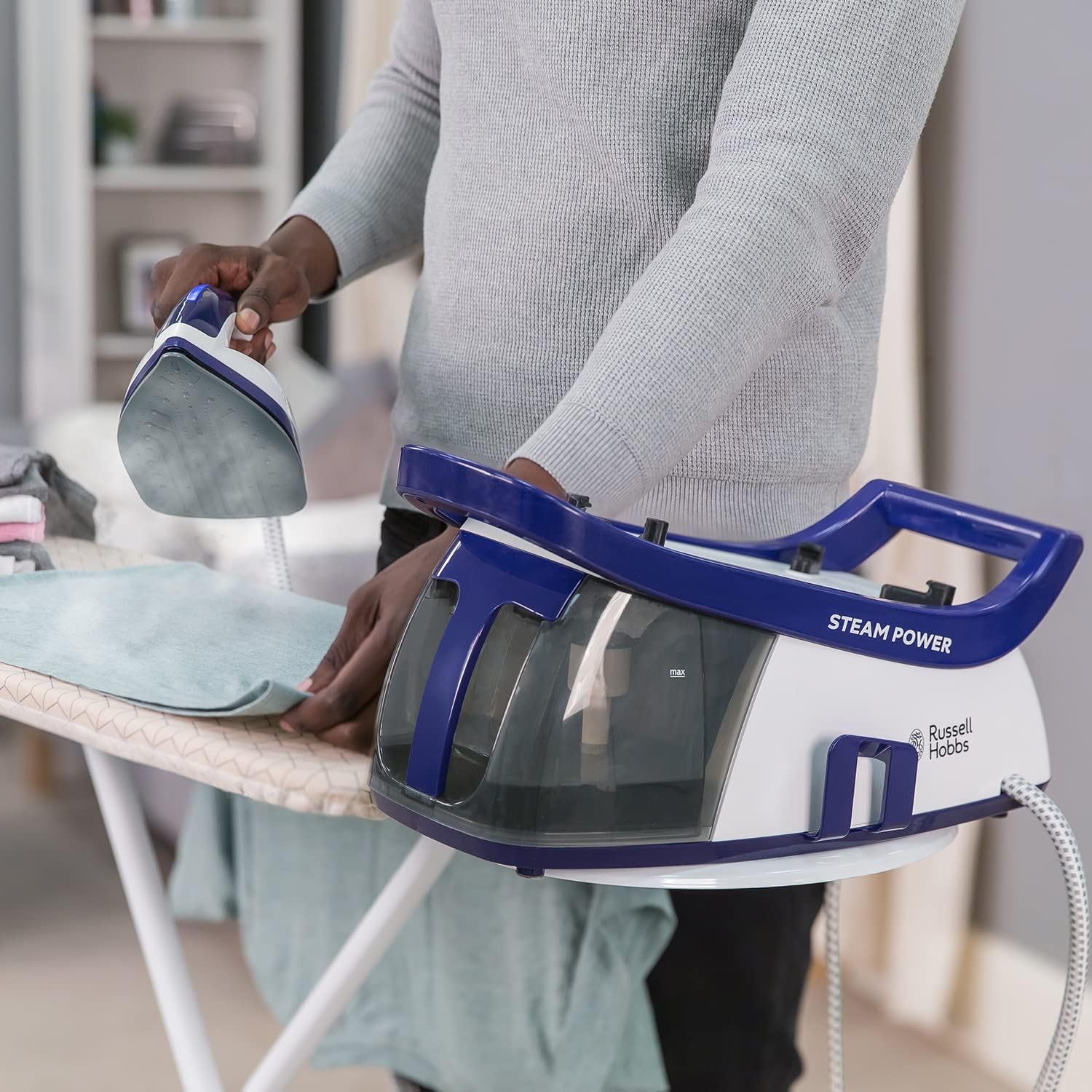 Russell Hobbs SteamPower Steam Generator Iron - 110g Steam Output | 3 Steam Settings | Auto Shut Off 2