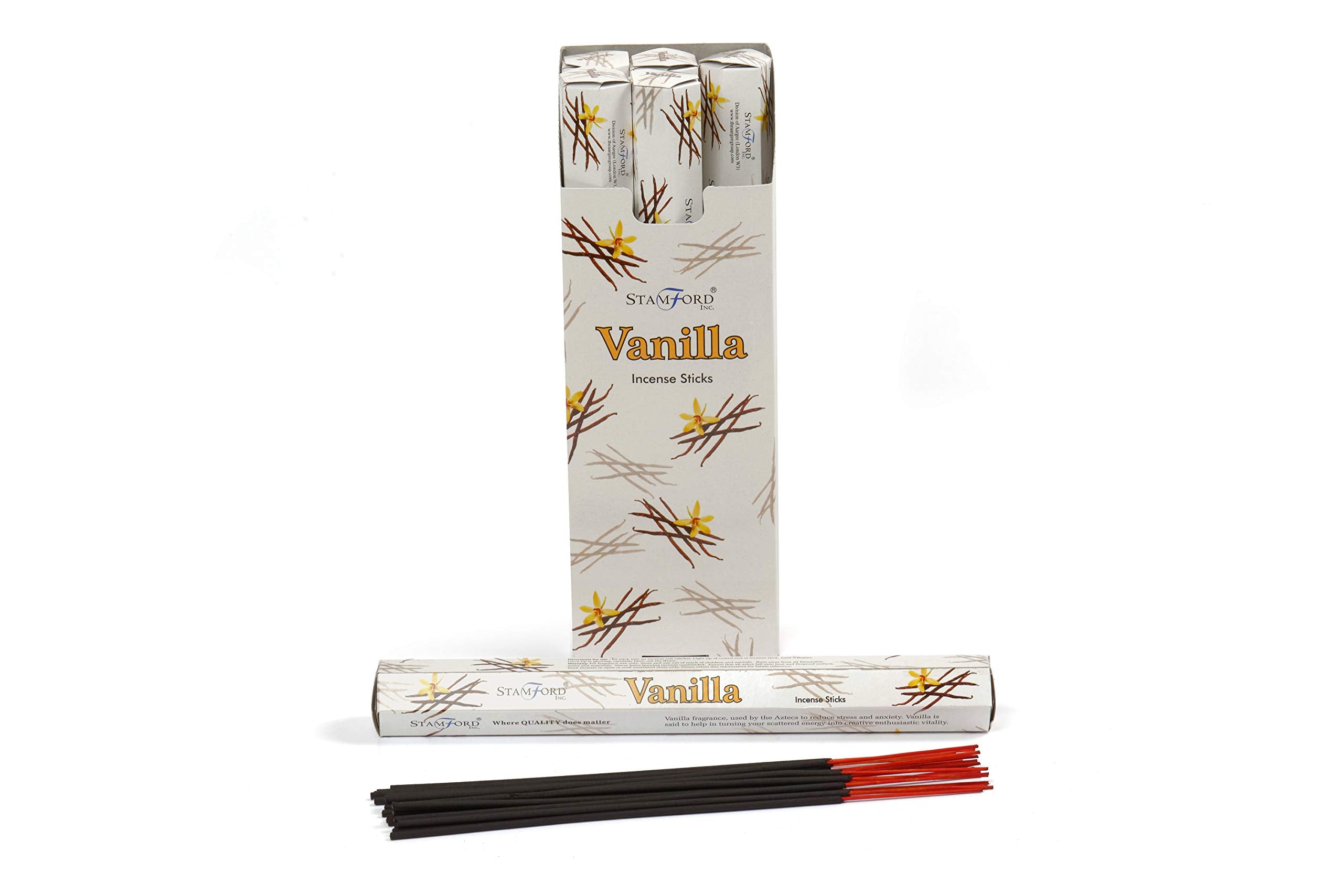 STAMFORD INC. Vanilla Incense Sticks - 120 Sticks Total (6 Packs x 20) | Relaxation Scent 2