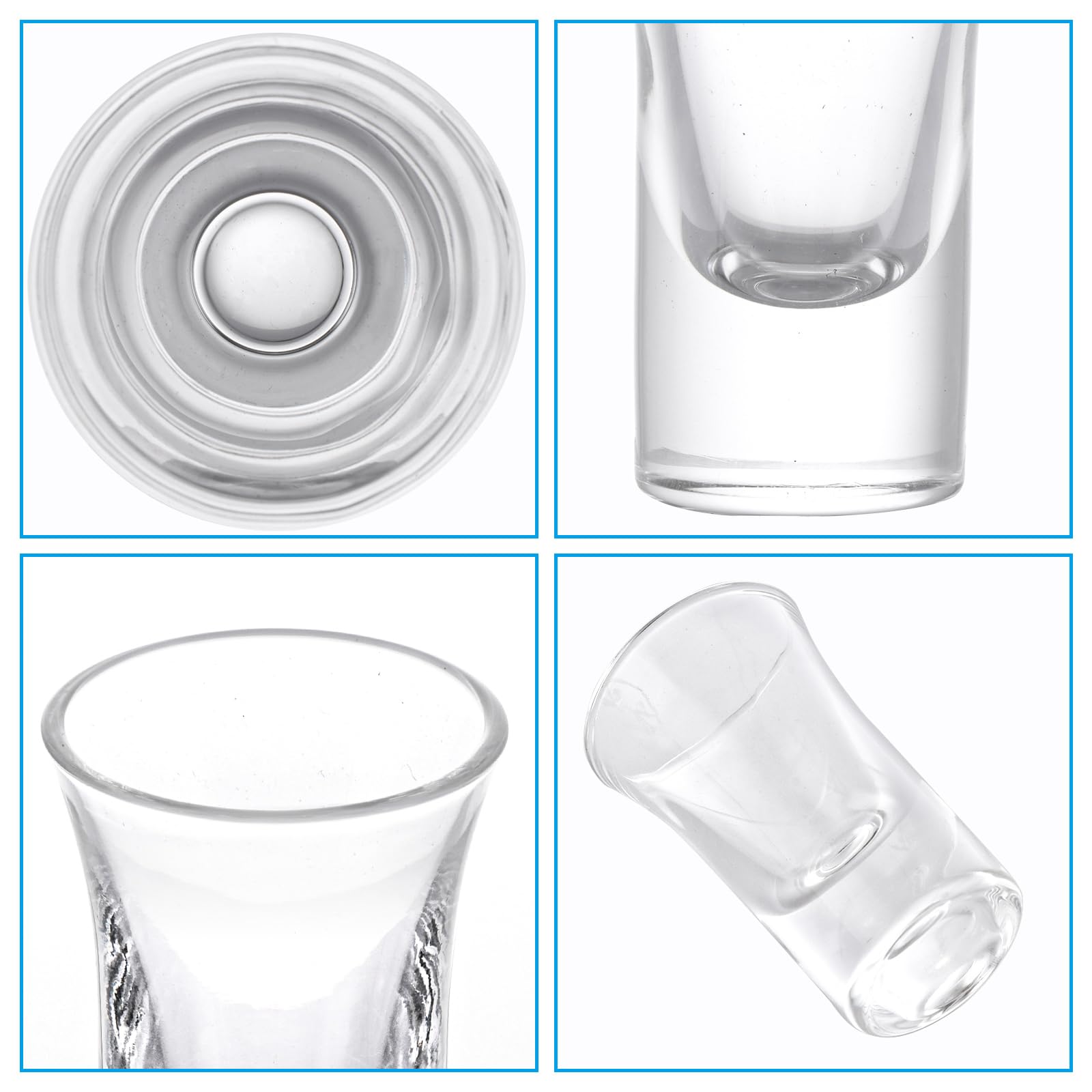 ASelected Stackable Shot Glasses Set of 6 - 30ml Heavy Base Reusable | Dishwasher Safe 4