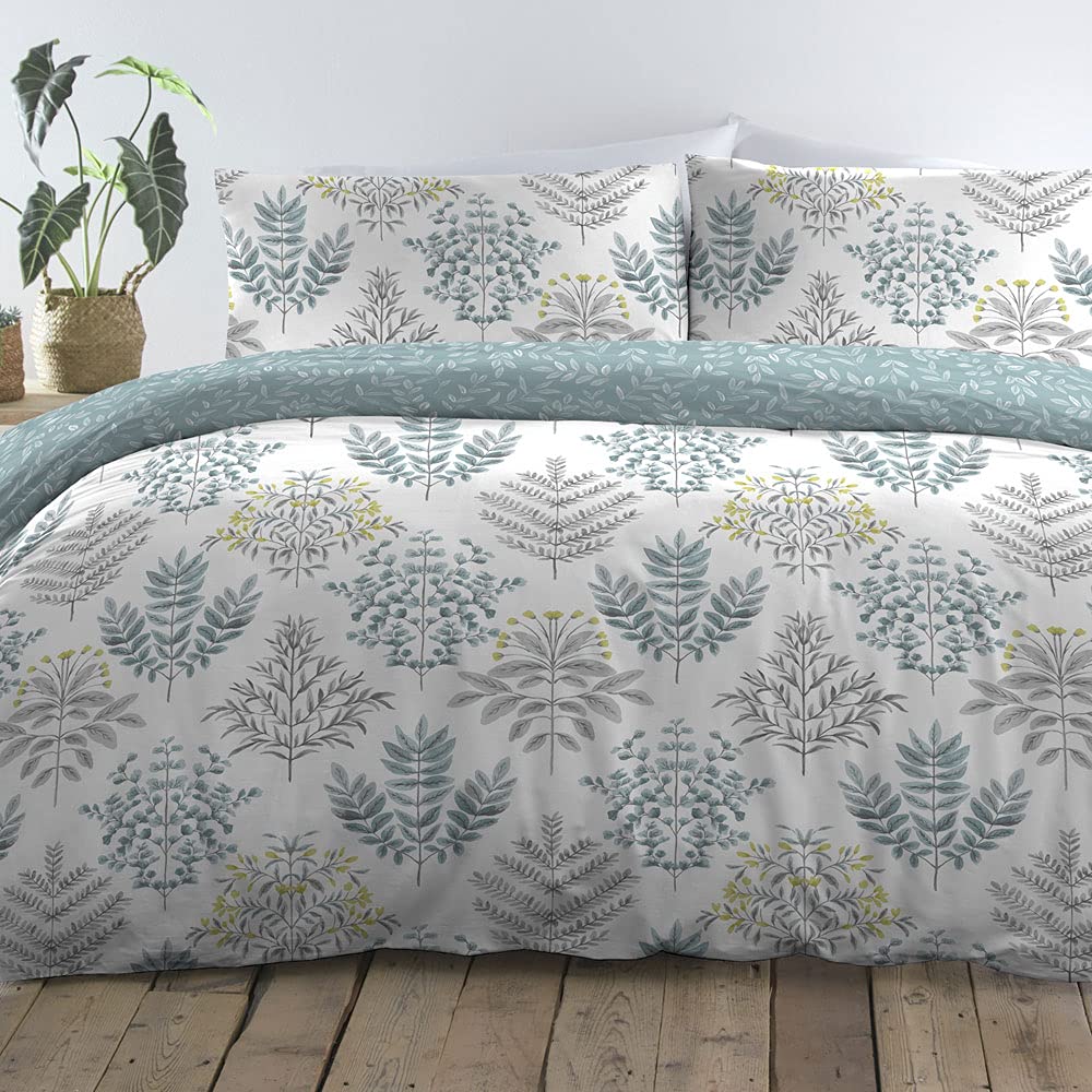 Dreams & Drapes Emily Easy Care Reversible Duvet Cover Set | Single | 52% Polyester/48% Cotton 1