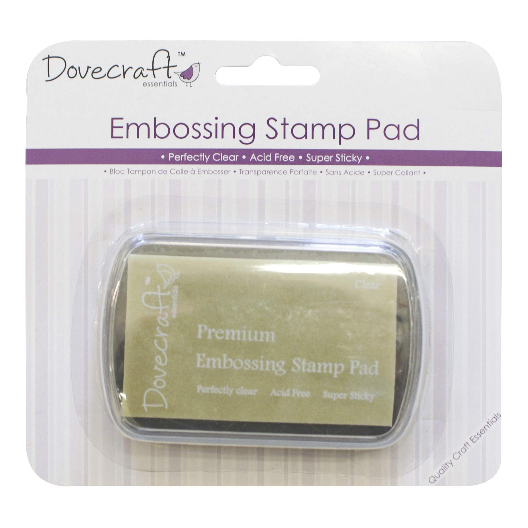 Dovecraft Essentials - Premium Clear Embossing Stamp Pad | Acid Free, Super Sticky 1