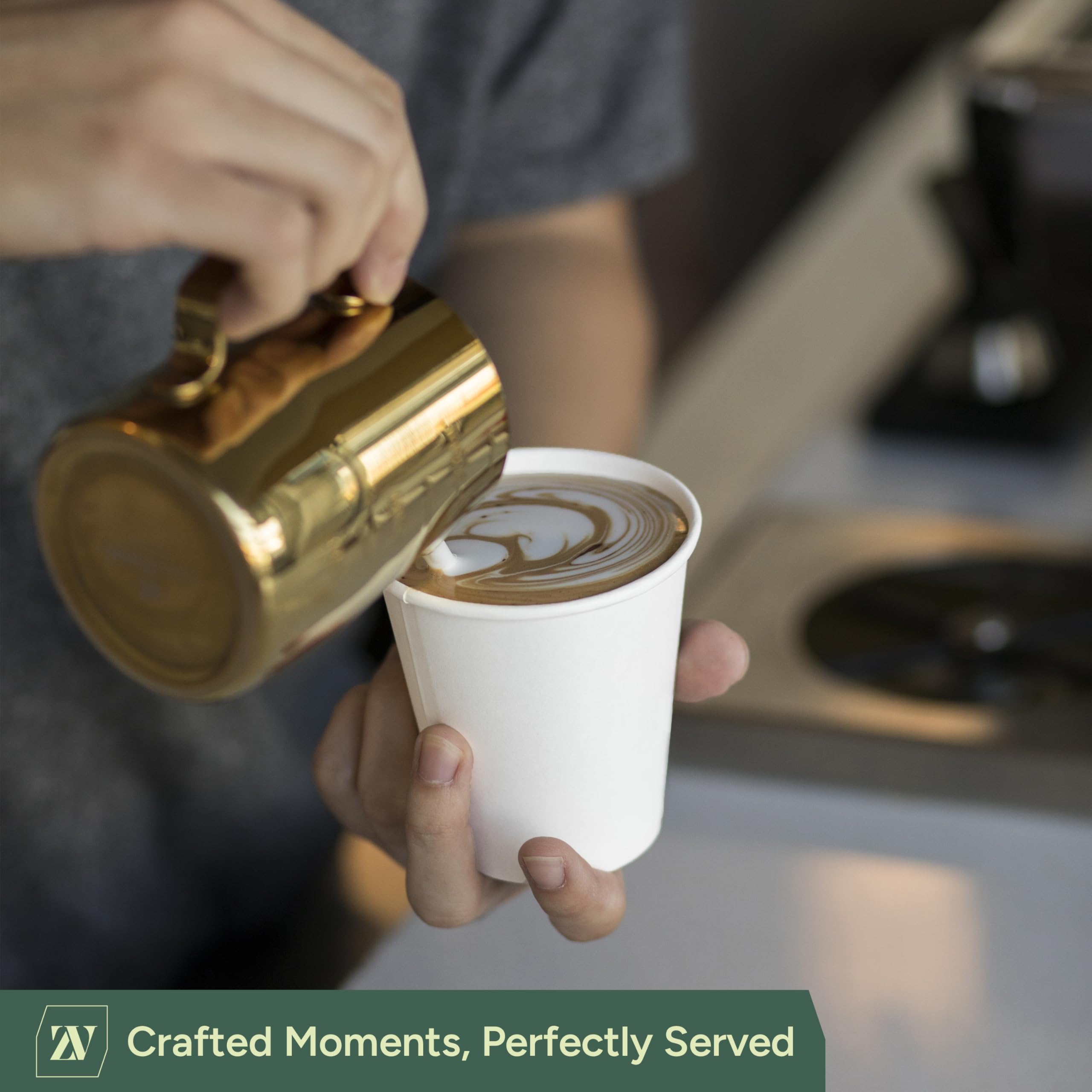 Zuvo Paper Cups - 8oz Single Wall White Disposable Cups | 100 Pack | Leak Proof 6