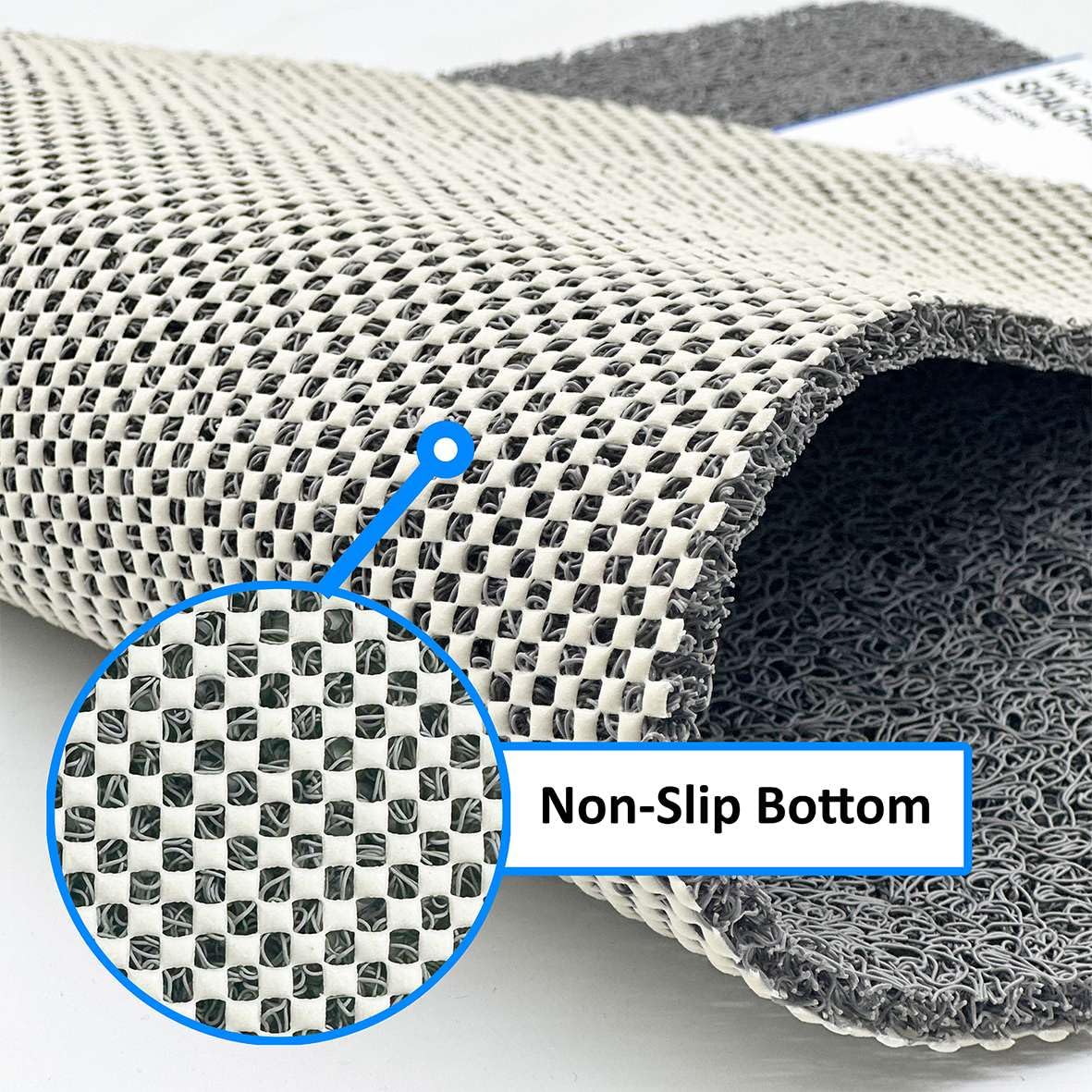 Nicoman Loofah Shower Mat - Non-Slip PVC Spaghetti Design | 60 x 40 cm | Machine Washable 4