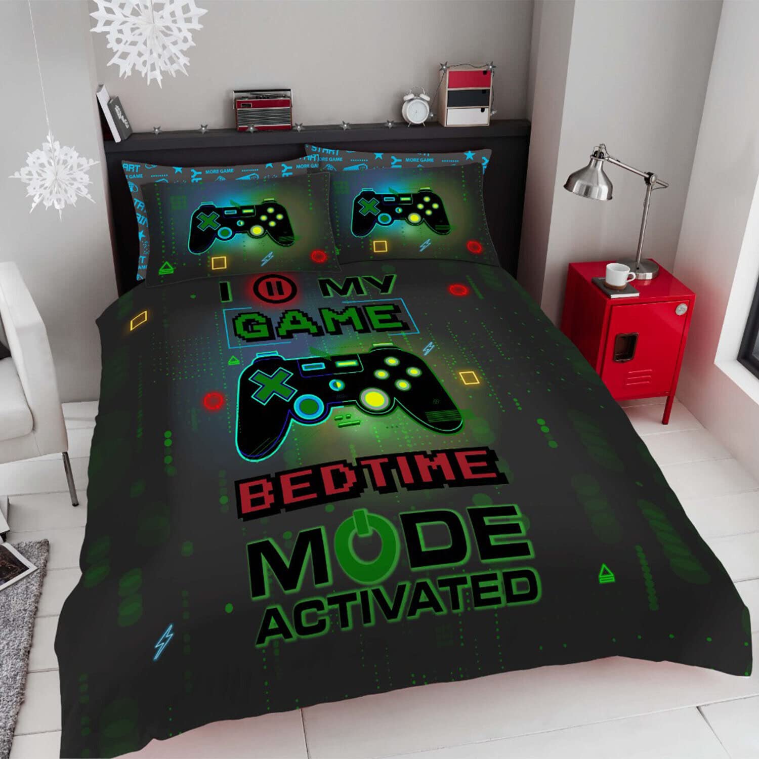 GC GAVENO CAVAILIA Gaming Reversible Single Duvet Cover Set | Polyester-Cotton | 2 Piece 1