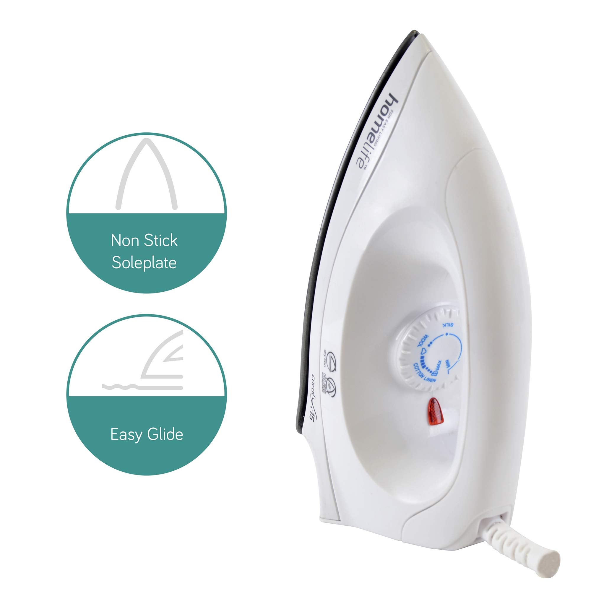 homelife for easy living Coral X-15 Dry Iron - 1200W Power | Non-Stick Soleplate | Variable Temperature 2