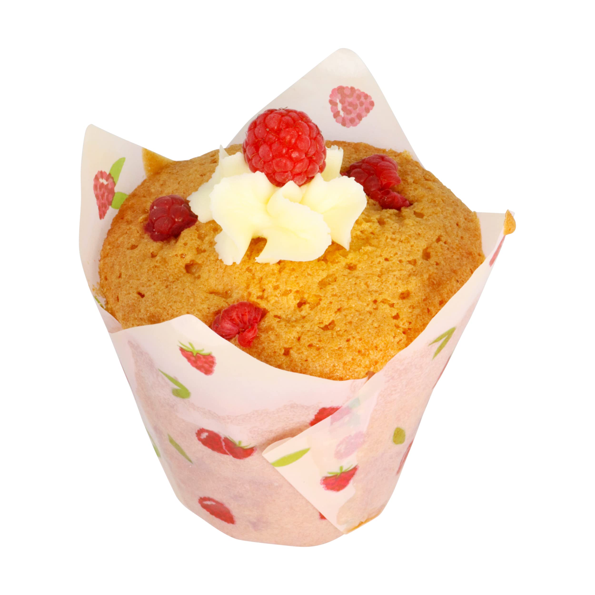 PME Tulip-Shaped Muffin Cases - Raspberry Color | 24 Count | 10cm Diameter 5
