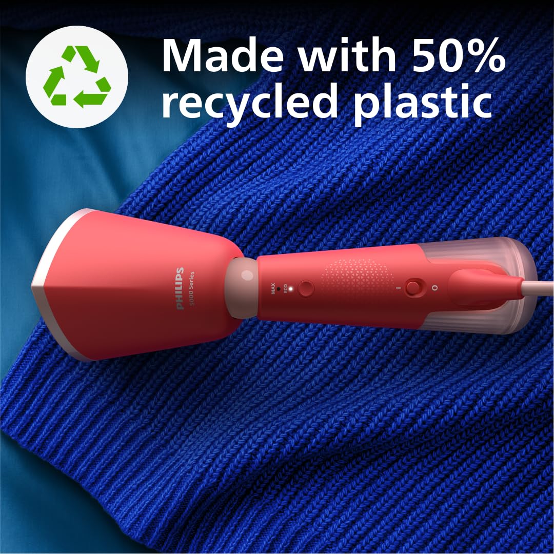 Philips 5000 Series Handheld Steamer - 1400W Power, 24g/min Steam, 35s Heat-up | Red 6