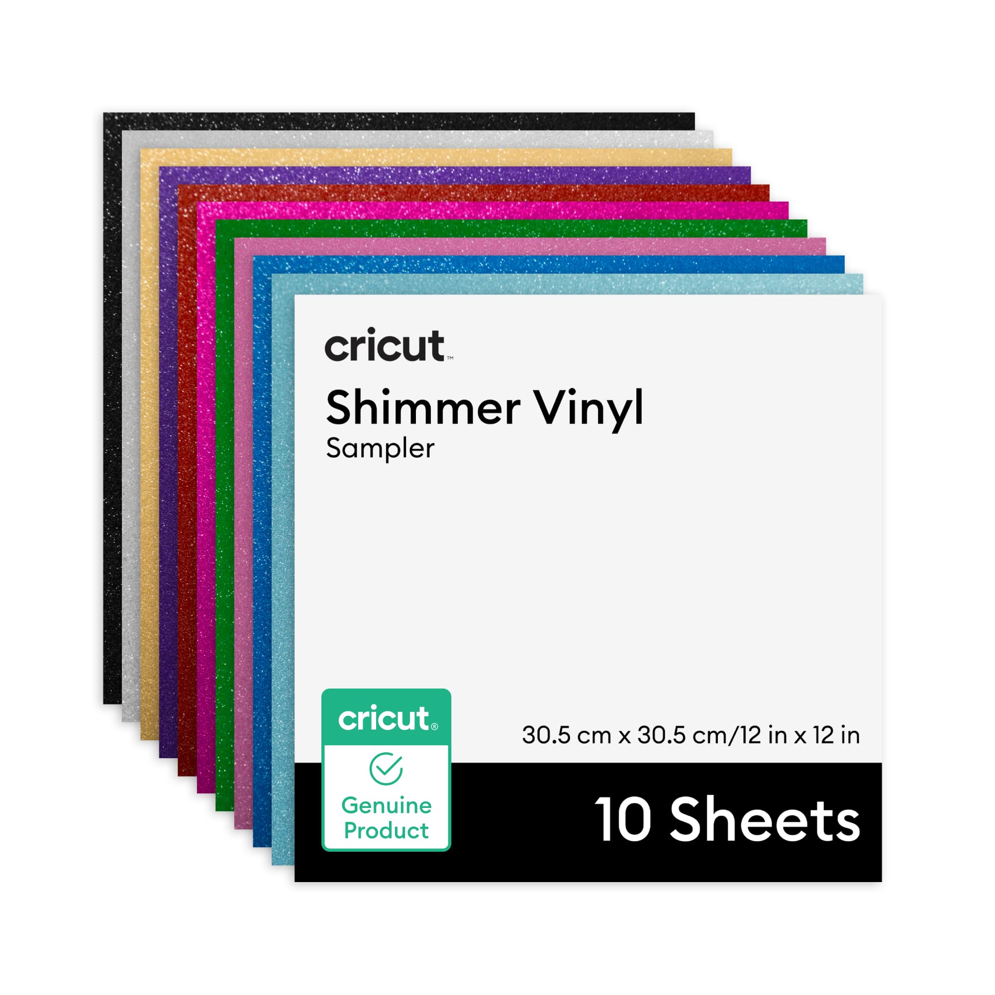 Cricut Permanent Glossy Vinyl - Party Pack | 10 Sheets | 12 in x 12 in