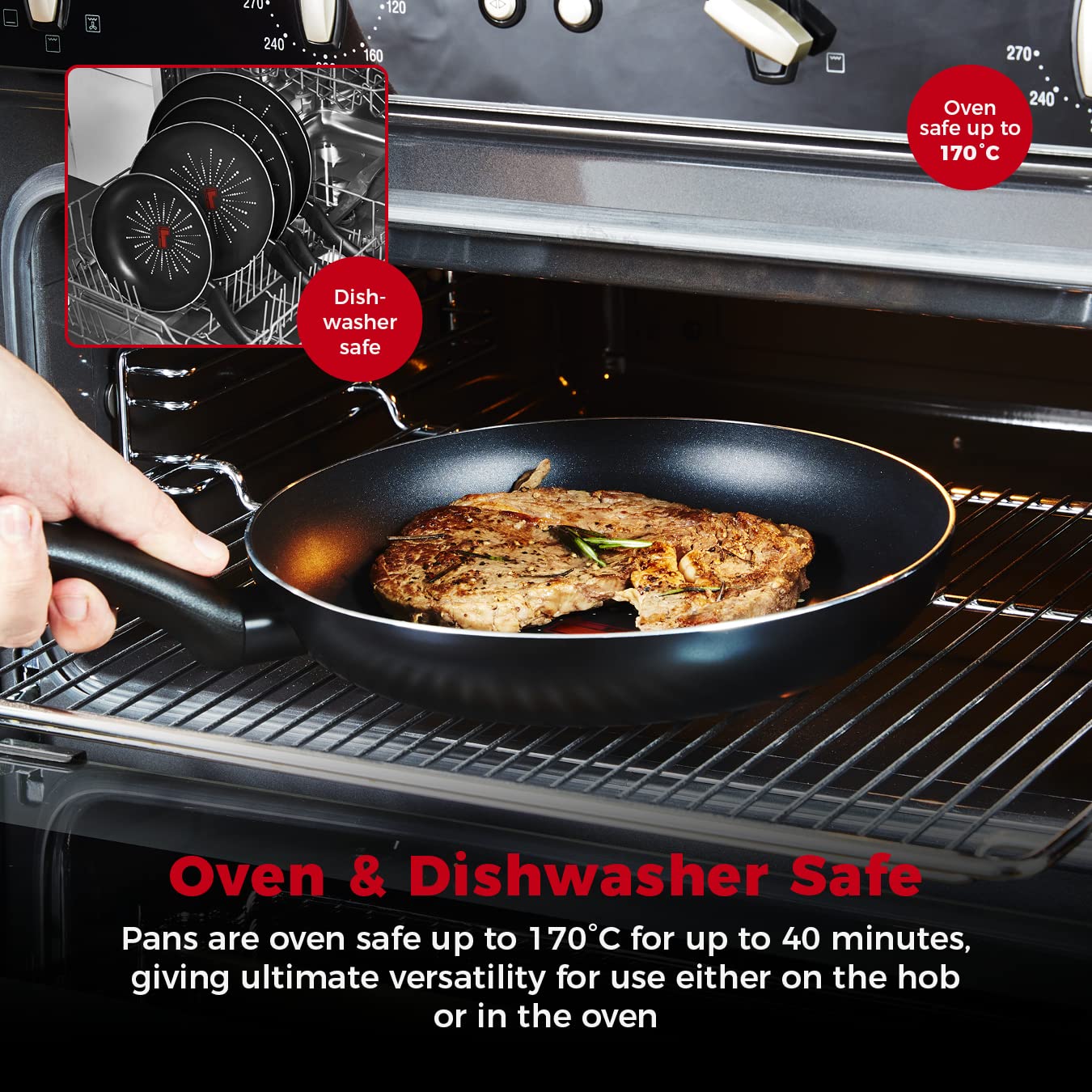 Tower T700301 SmartStart Classic 28cm Aluminium Frying Pan with Aeroglide Non-Stick 7