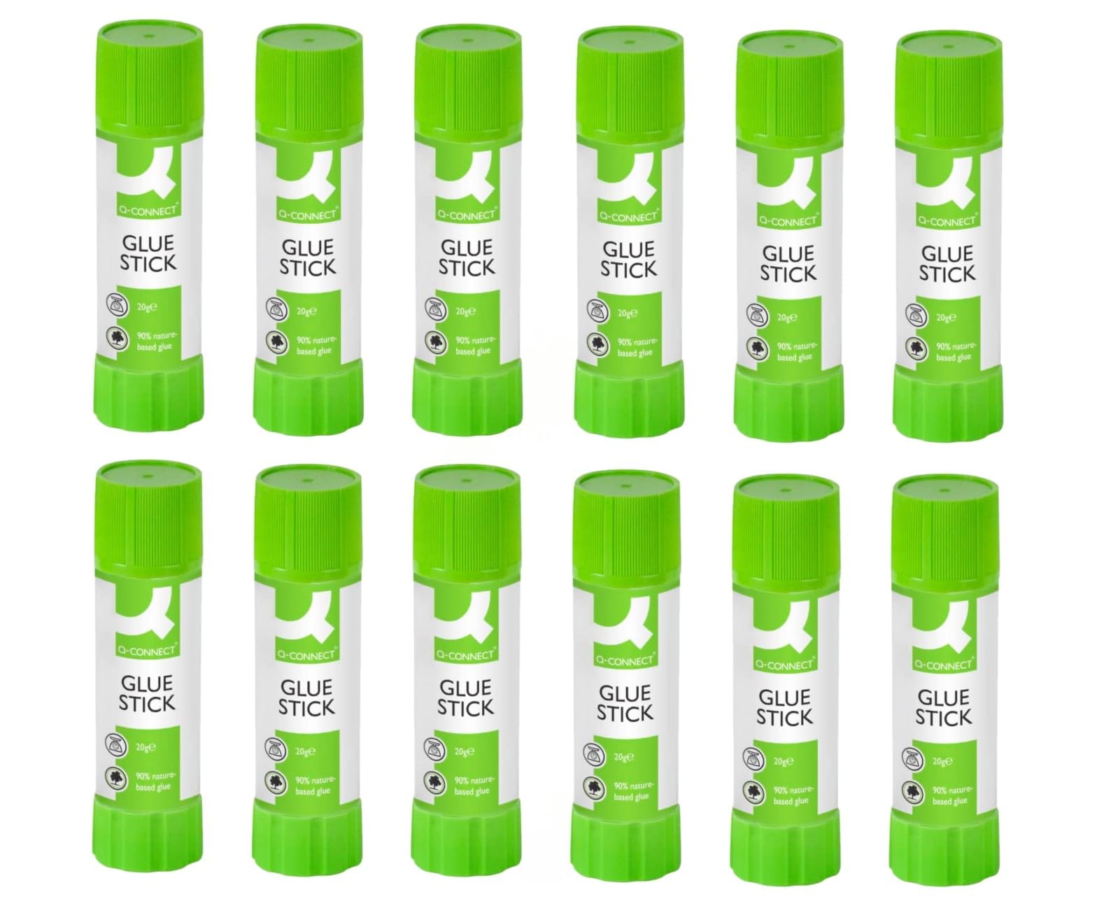 Q-Connect Glue Sticks KF10505Q - 20g Stick Size | Pack of 12 | Strong Adhesive 1