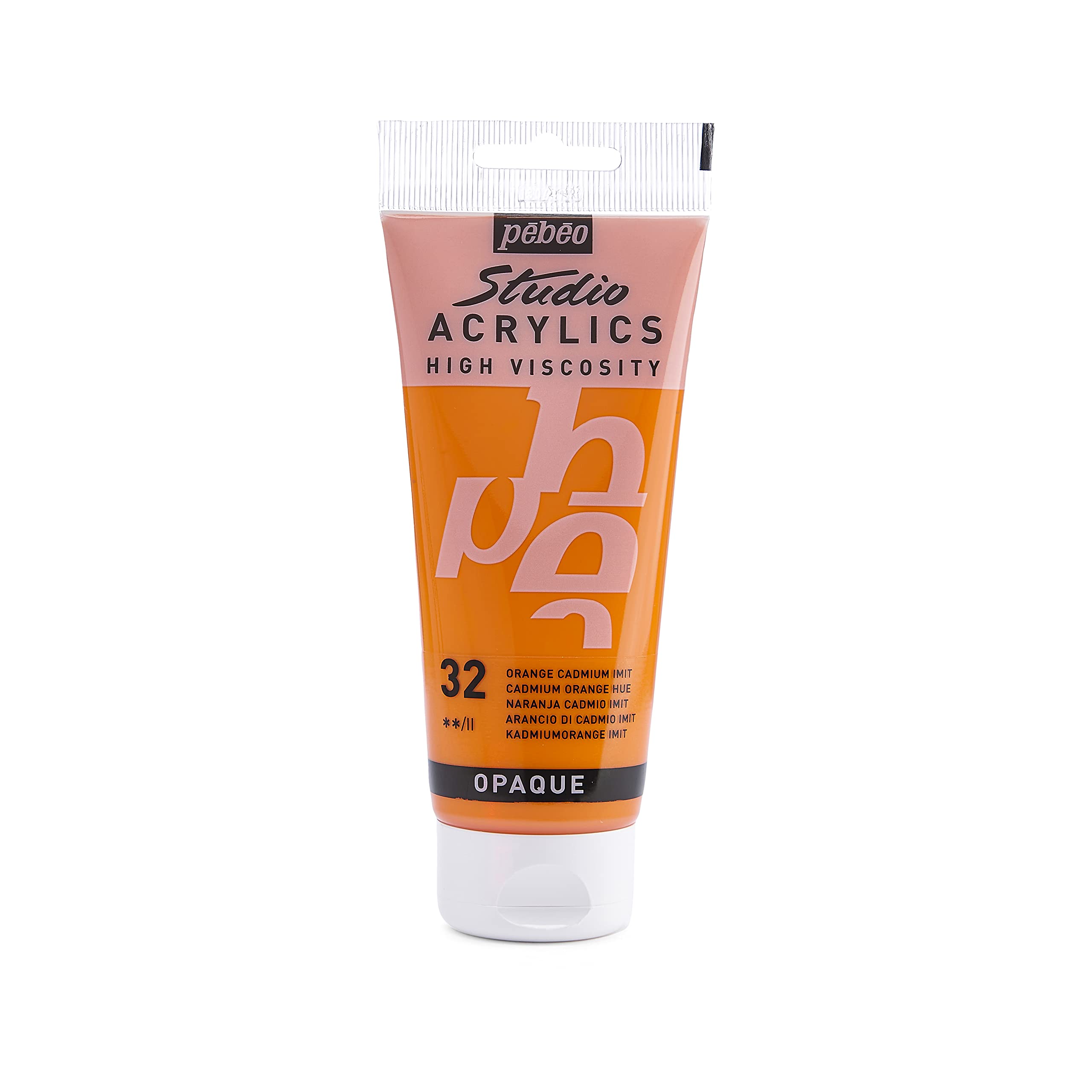 PEBEO Studio Acrylics Fine Acrylic Paint - Liquid Form, 100 ml, Lt Orang L