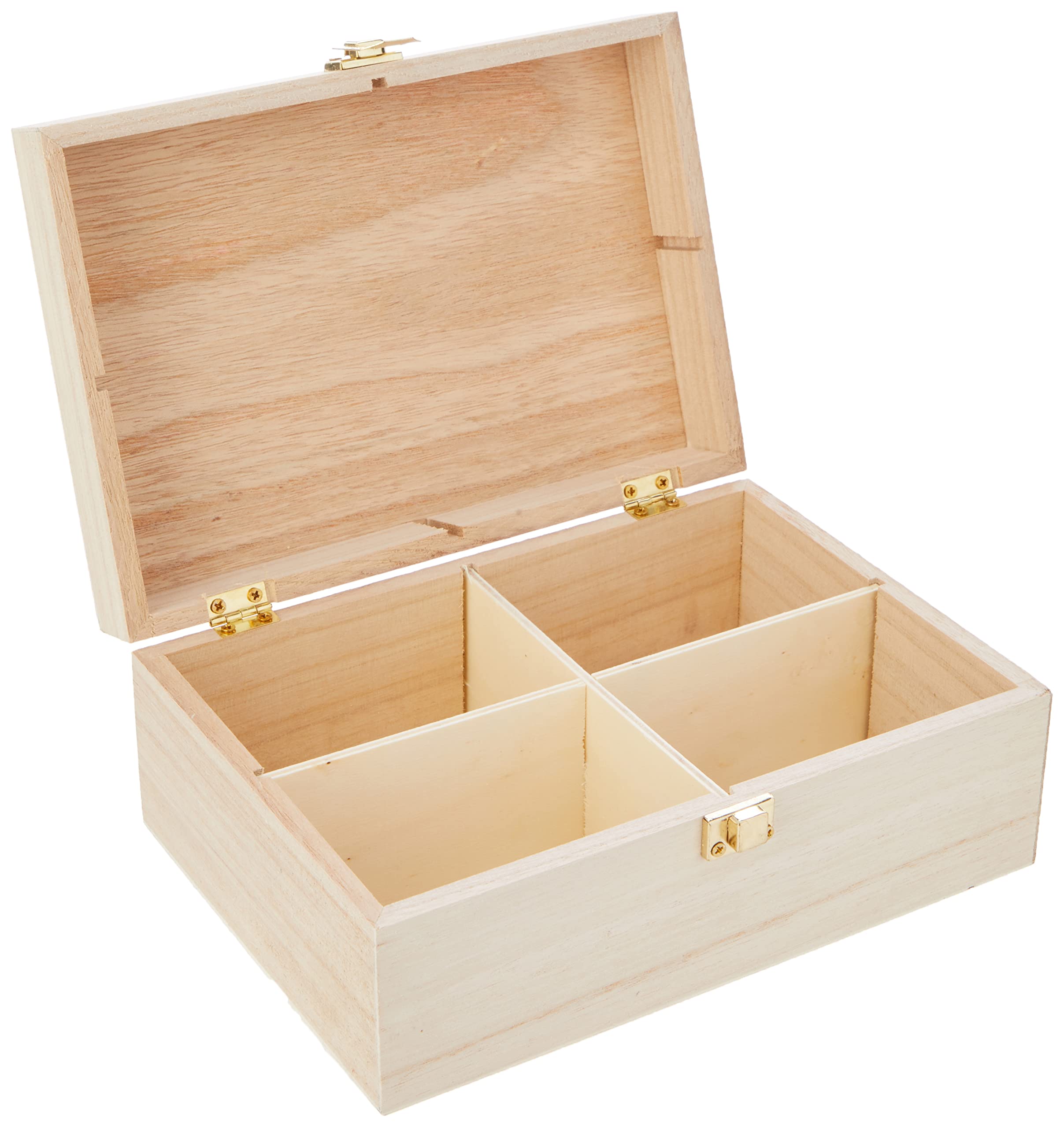 Artemio Wooden Tea Box Storage Container | Beige | 20 x 14 x 8 cm 3