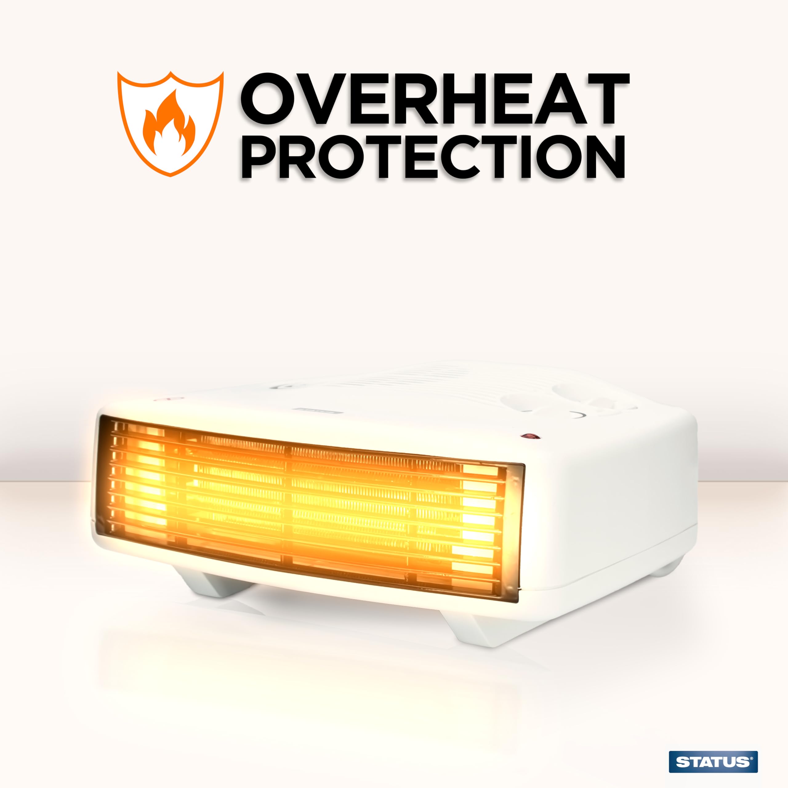 Status Flat Fan Heater - 3000W Power | Portable | Dual Heat Settings 6