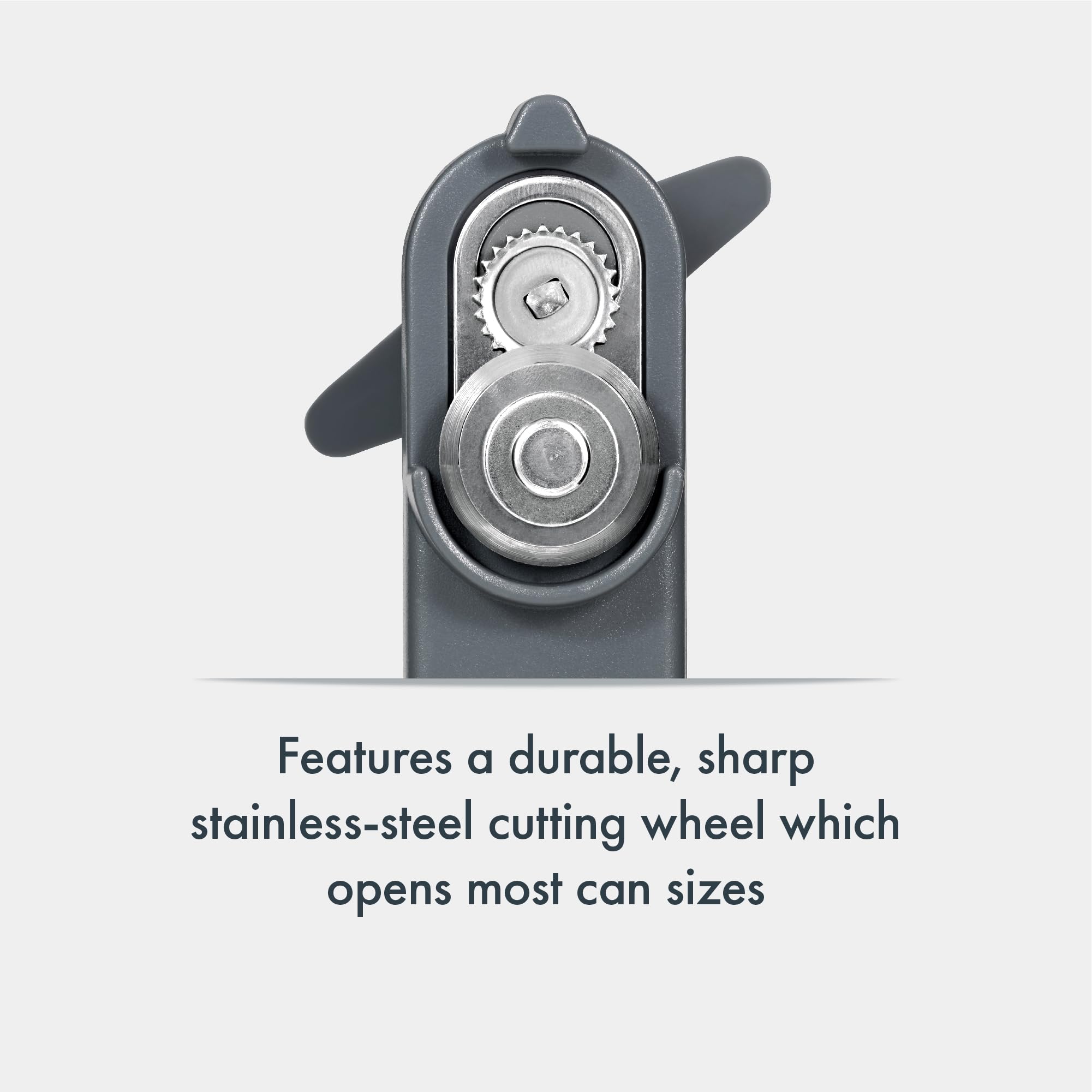 CULINARE Lift Off Tin Opener - Side-Cutting Mechanism | Grey Plastic/Stainless Steel | Manual Operation 4