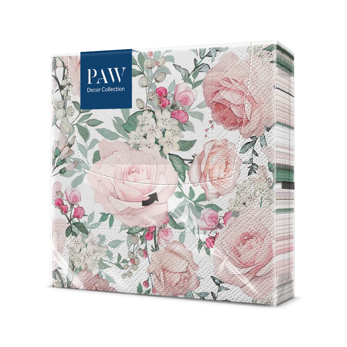 PAW Decor Collection Napkins - 3-Ply Gorgeous Roses | 20 Pieces | 33 x 33 cm 1