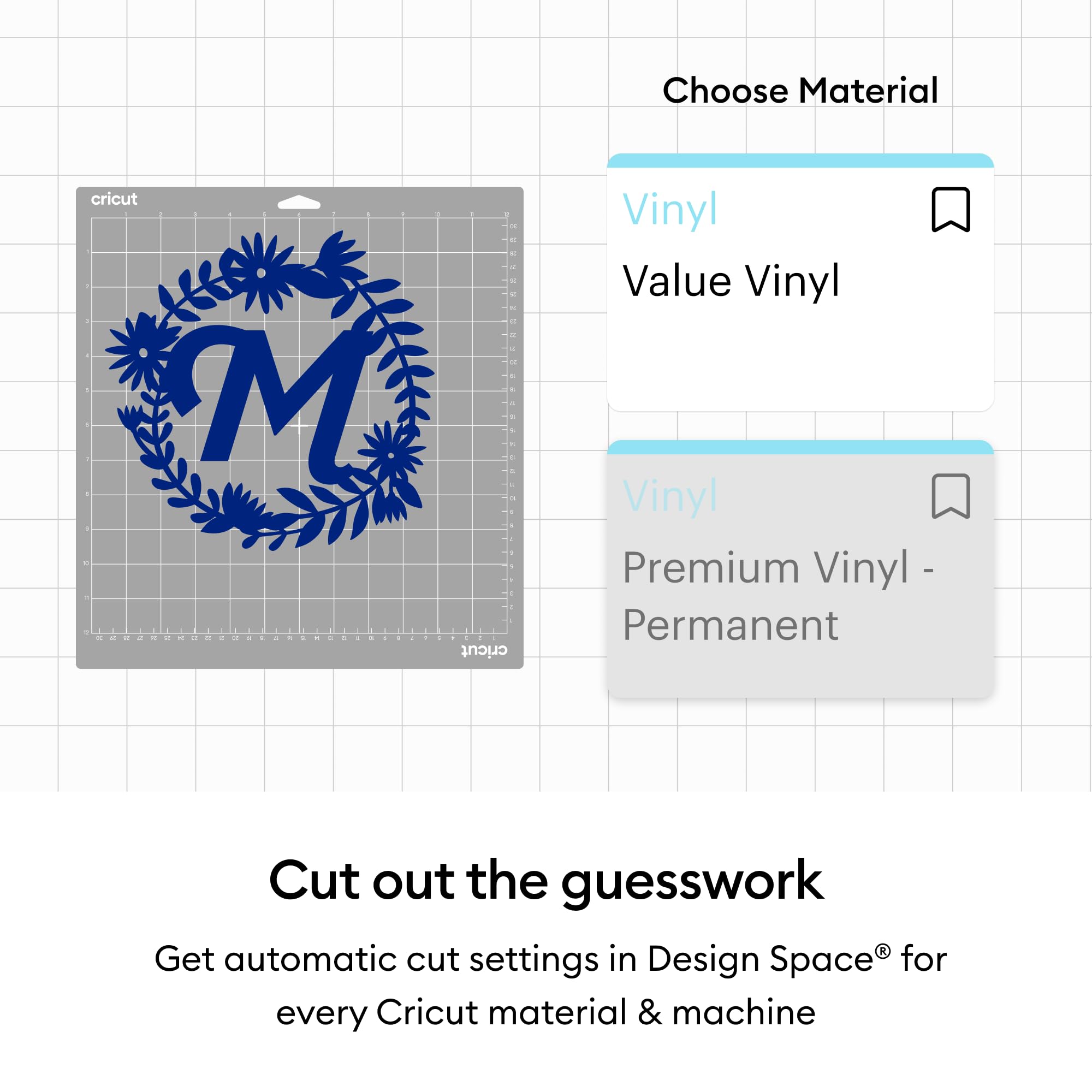 Cricut Value Vinyl - Permanent Self-Adhesive for All Cutting Machines | Matte Black | 30.5 cm x 3 m 3