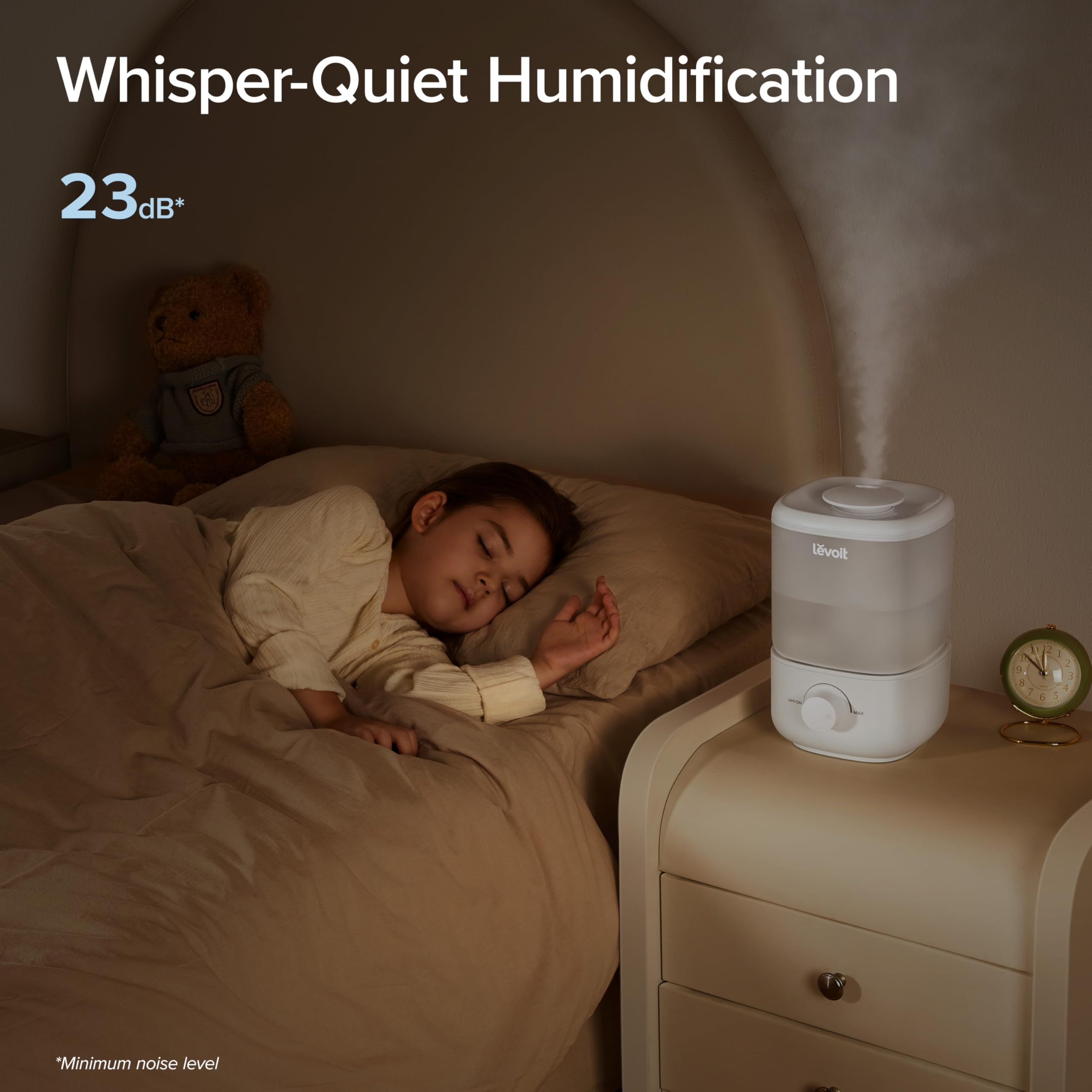 Levoit Classic 160 Cool Mist Humidifier - Ultra-Quiet 23dB | 2.5L Capacity | Easy Top-Fill 7