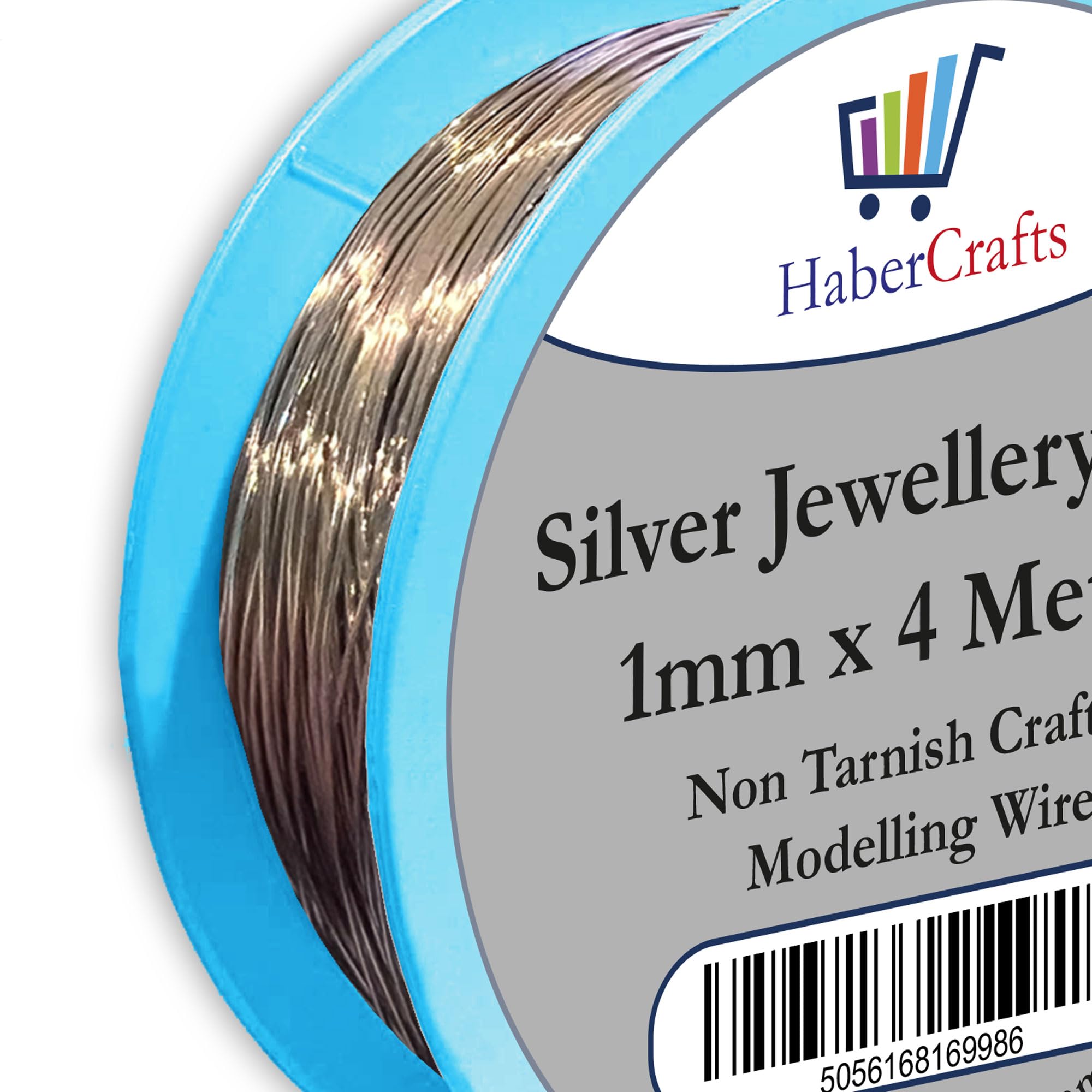 Habercrafts Jewellery Wire - 0.4mm Silver Tarnish Proof Brass Core Wire for Crafts | Pack of 1 Spool 2