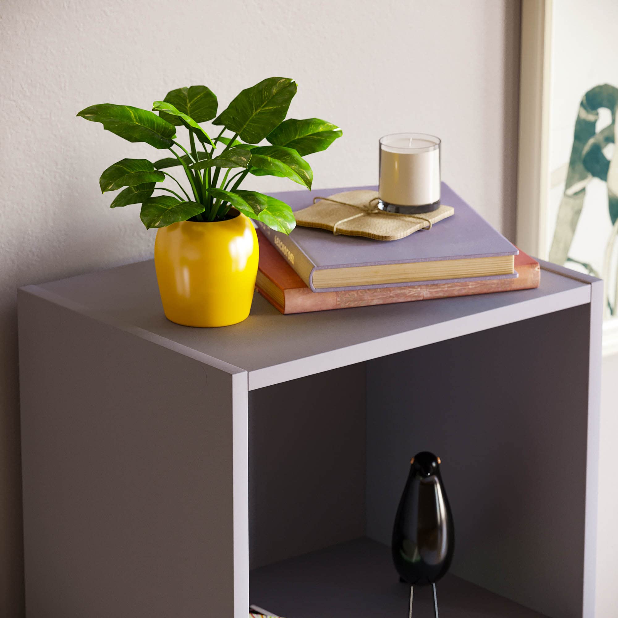 Vida Designs Oxford 5 Tier Cube Bookcase - Grey Wooden Shelving Unit | H 132 x W 32 x D 24 Cm 4