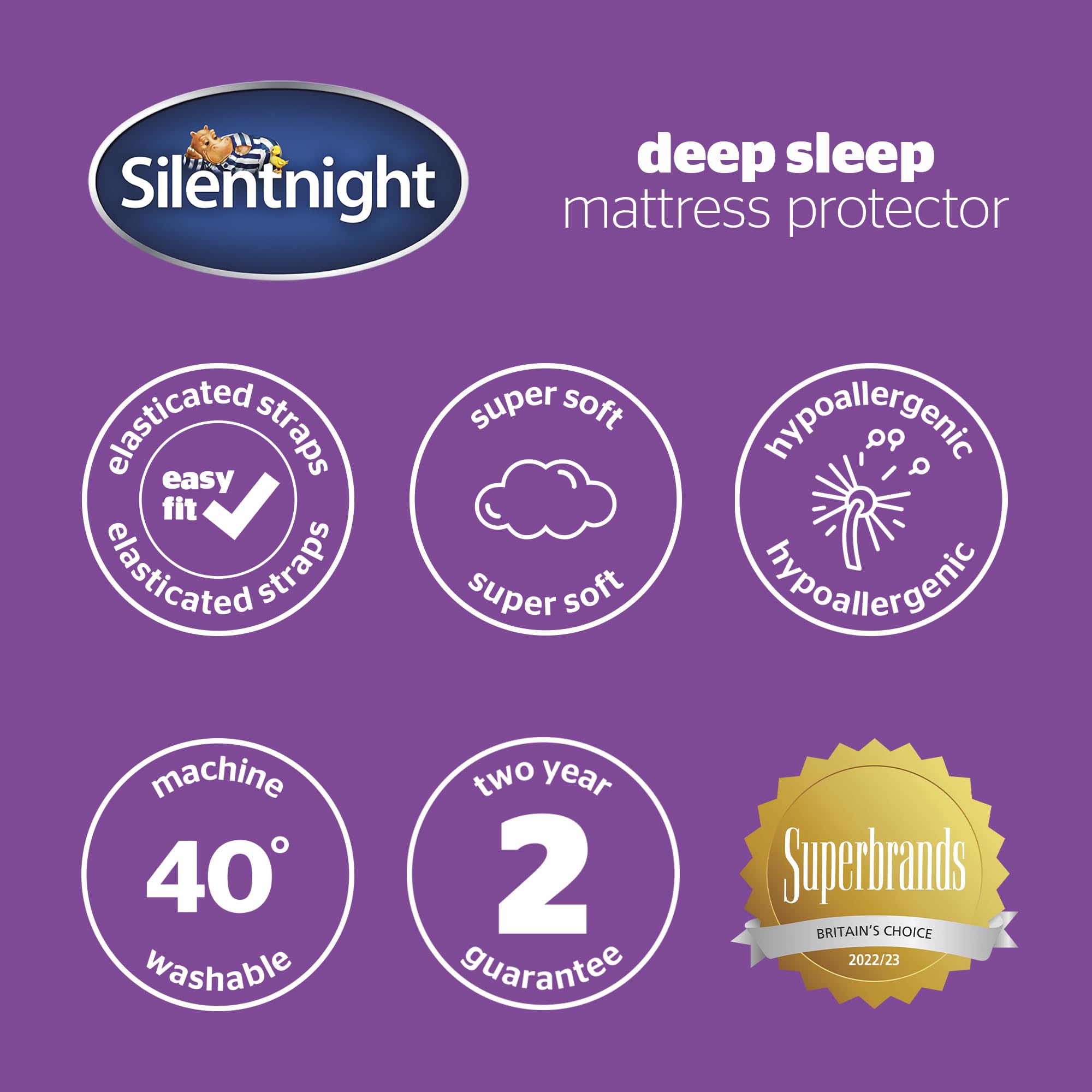 Silentnight Deep Sleep Quilted Mattress Protector - King Size, White | Hypoallergenic 8