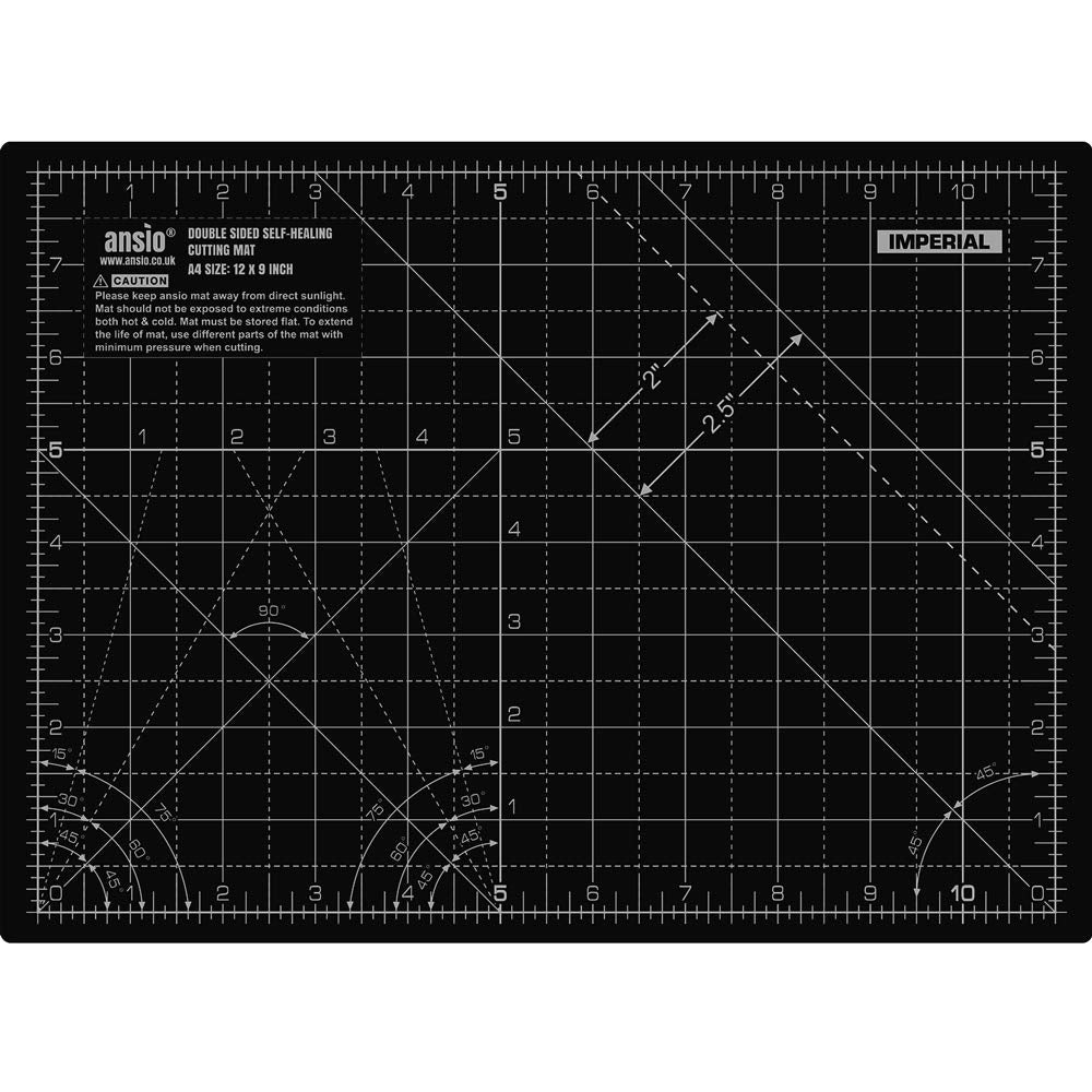 ANSIO Self Healing Craft Cutting Mat - A4 Double Sided, 5 Layers, 3mm Thick | Quilting & Crafting 3