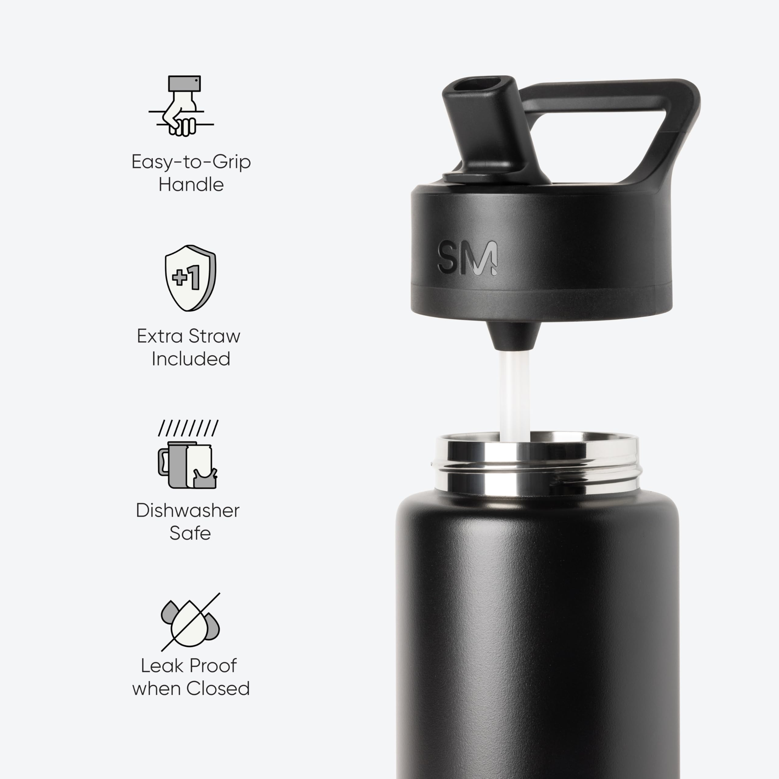 Simple Modern Kids Water Bottle | 414 ml Insulated Stainless Steel with Straw Lid | Cupholder Friendly 3