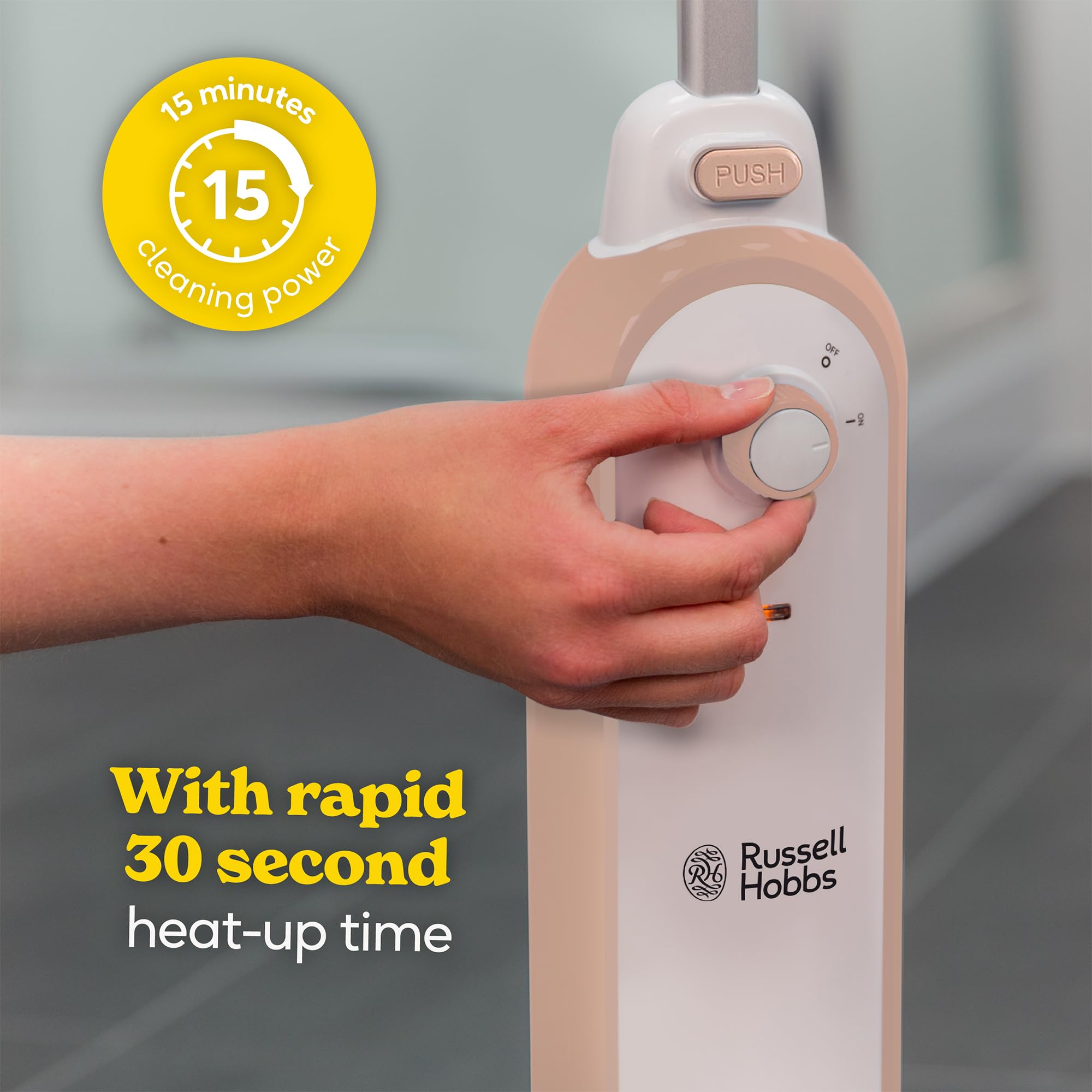 Russell Hobbs Upright Steam Mop - Kills 99.9% Bacteria | 1.4kW Power | 380ml Tank 6