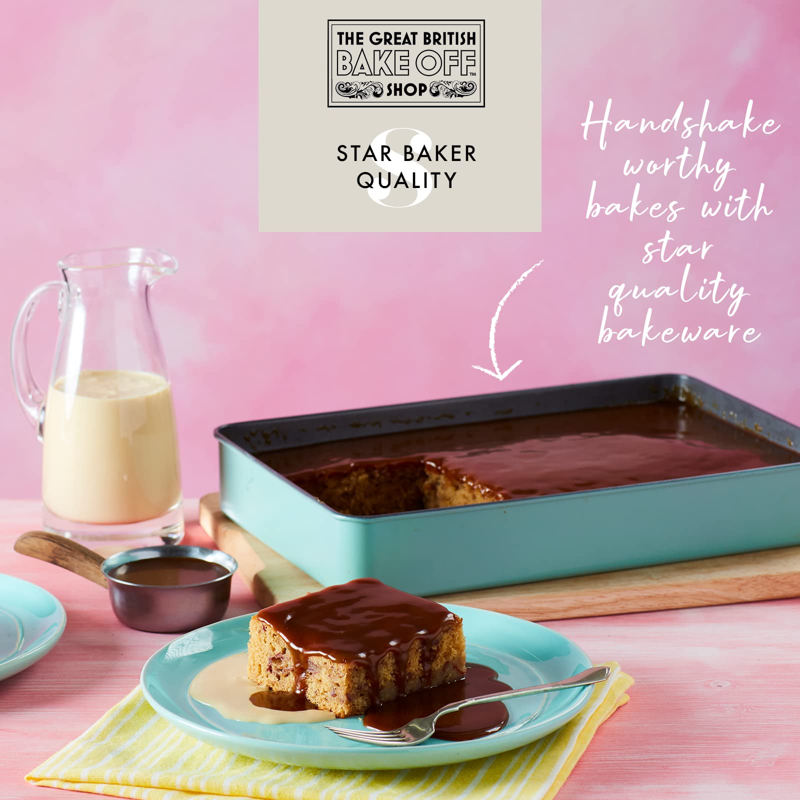 The Great British Bake Off Brownie Tin - Non-Stick Carbon Steel Traybake Pan | 30 x 20 x 5cm 2