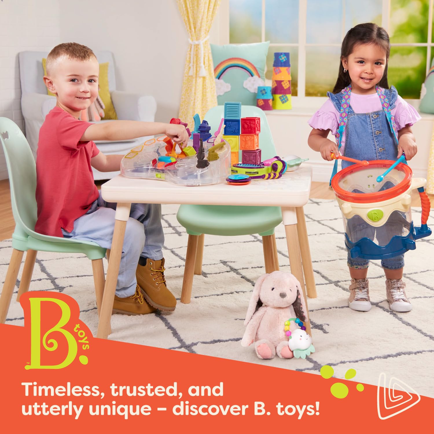 B. toys 2-Step Wooden Stool for Kids | Ivory & Wood Finish | Supports up to 70 kg 6