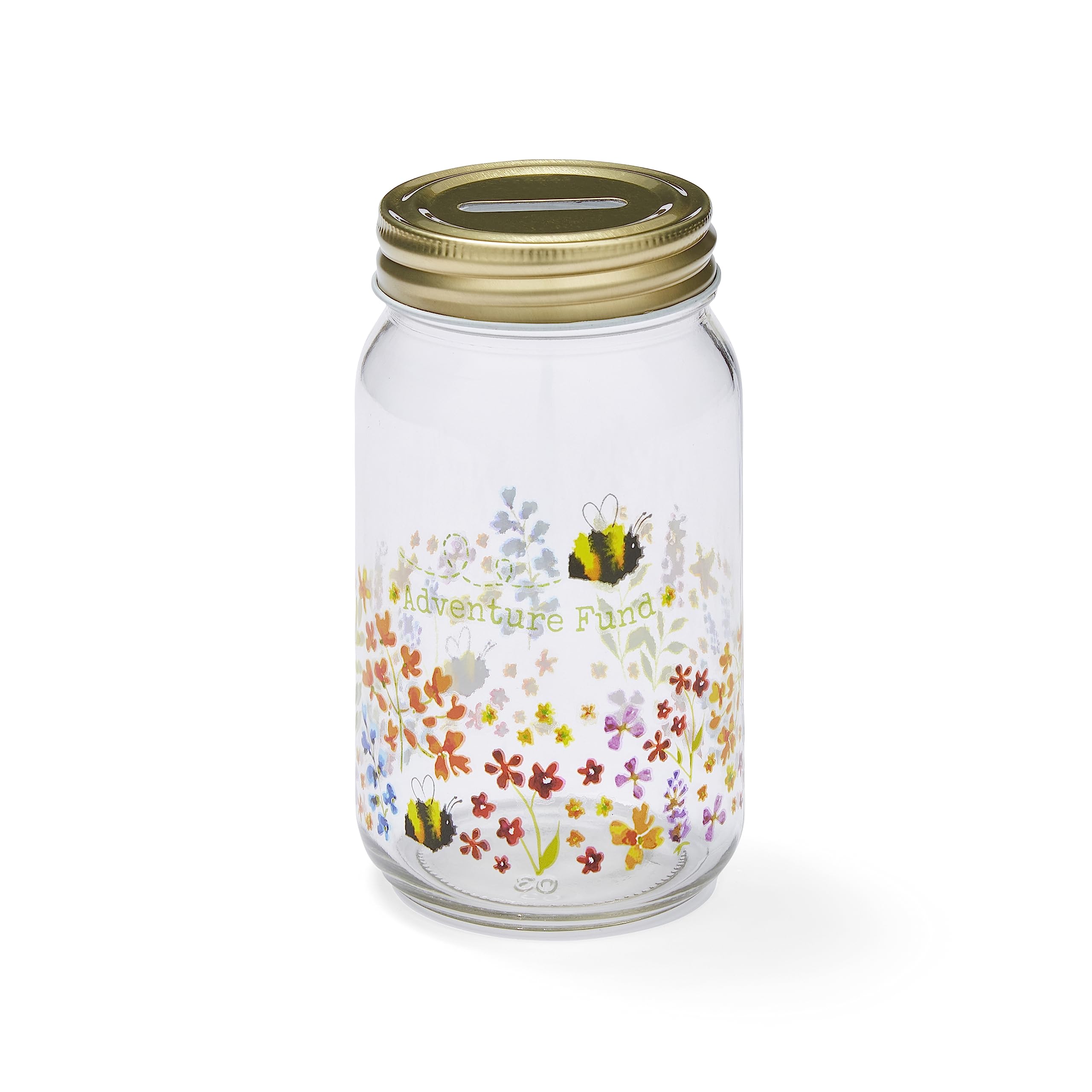 Cooksmart British Designed Money Jar | Durable Plastic Money Box for Saving Cash or Coins | Bee Happy