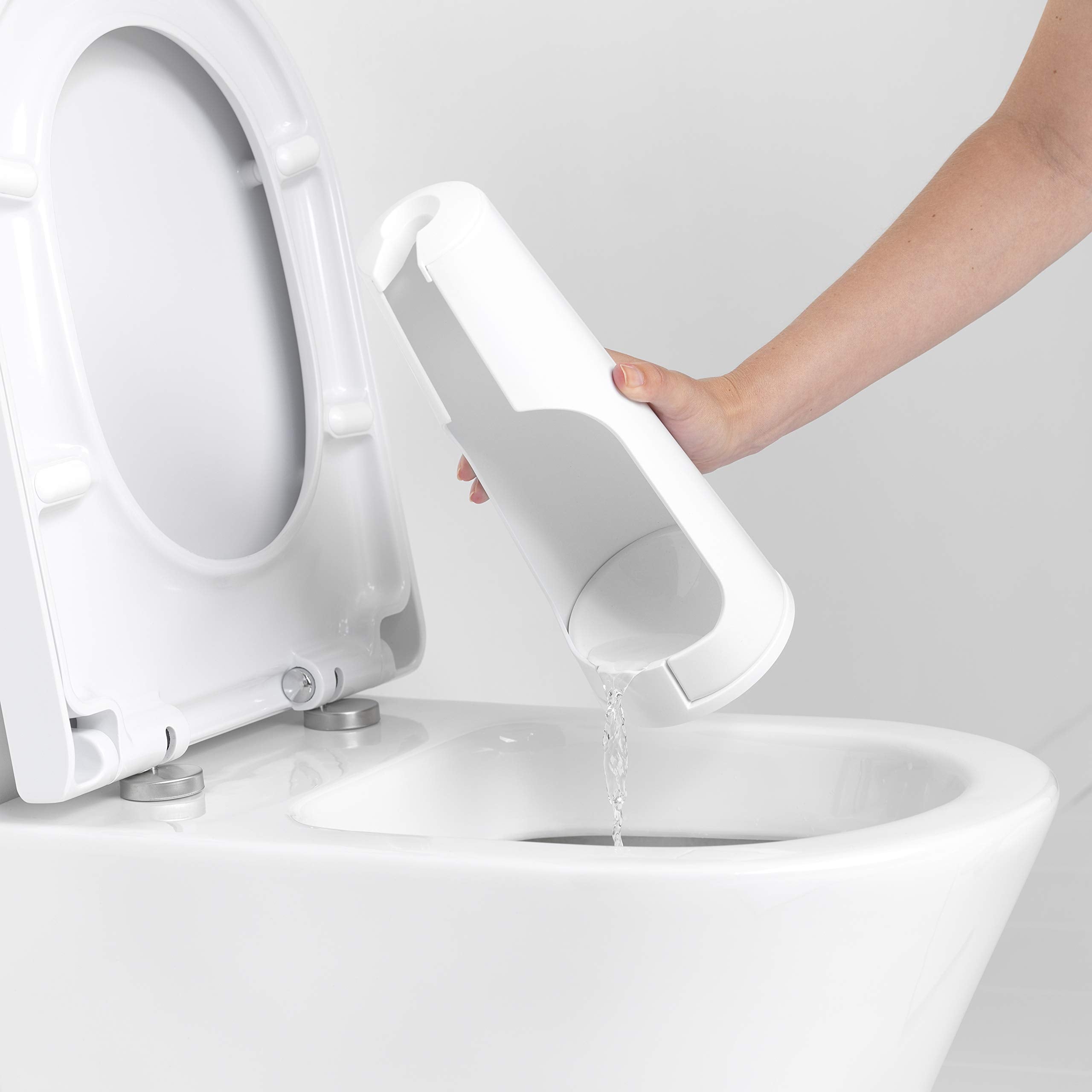 Brabantia Corrosion Resistant Toilet Brush and Holder - White Metal | 42 x 12 x 12 cm 3