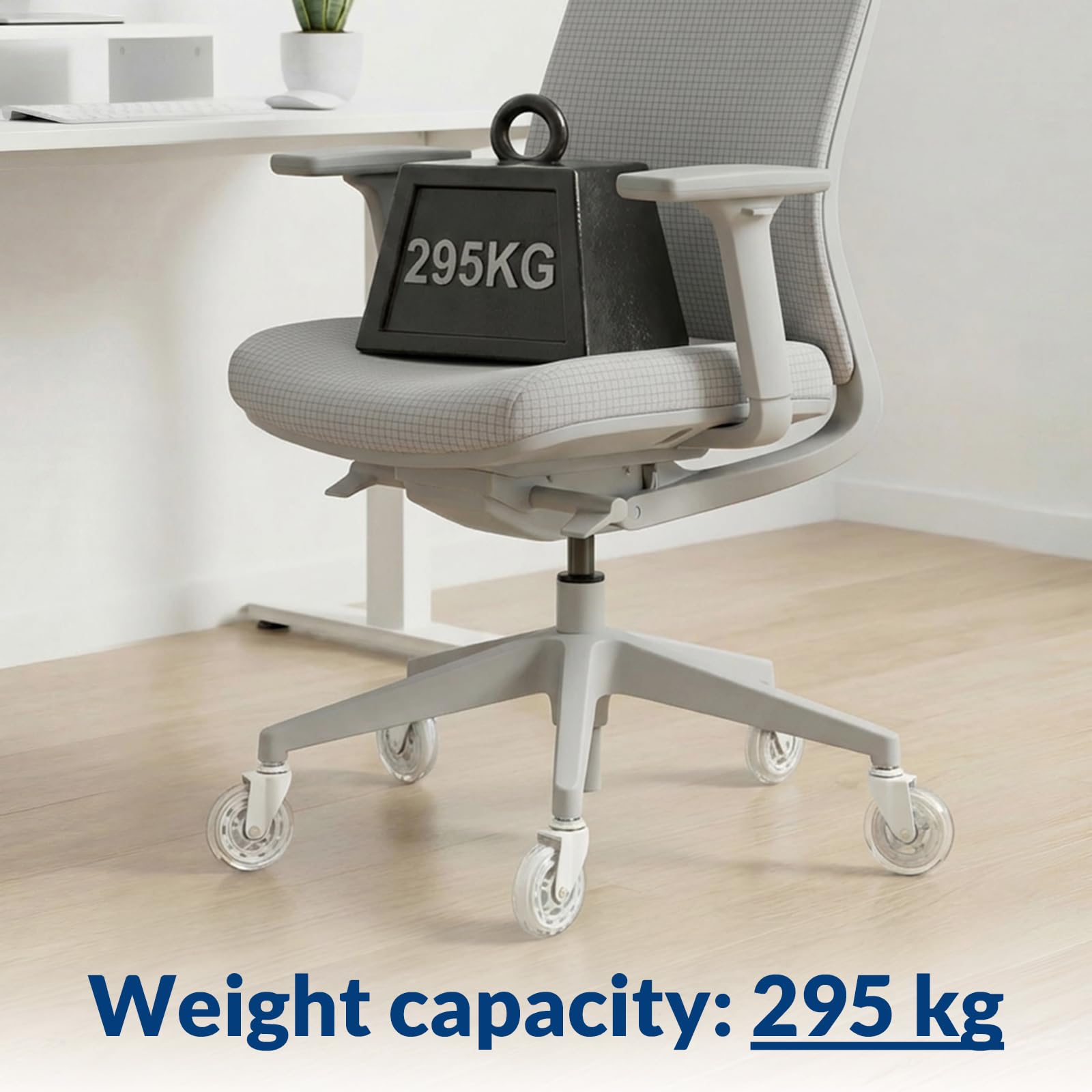 COSYLAND Office Chair Castors - Set of 5 Replacement Rubber Wheels | Heavy-Duty Support | 11mm Stem 3