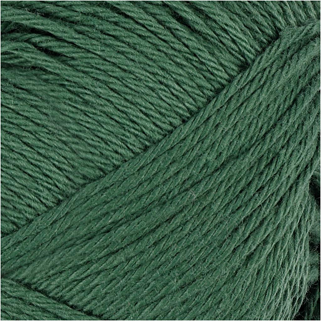 Creativ Cotton Yarn - Dark Green No. 8/4 | 170m Length | 50g Ball | Oeko-Tex Certified 3