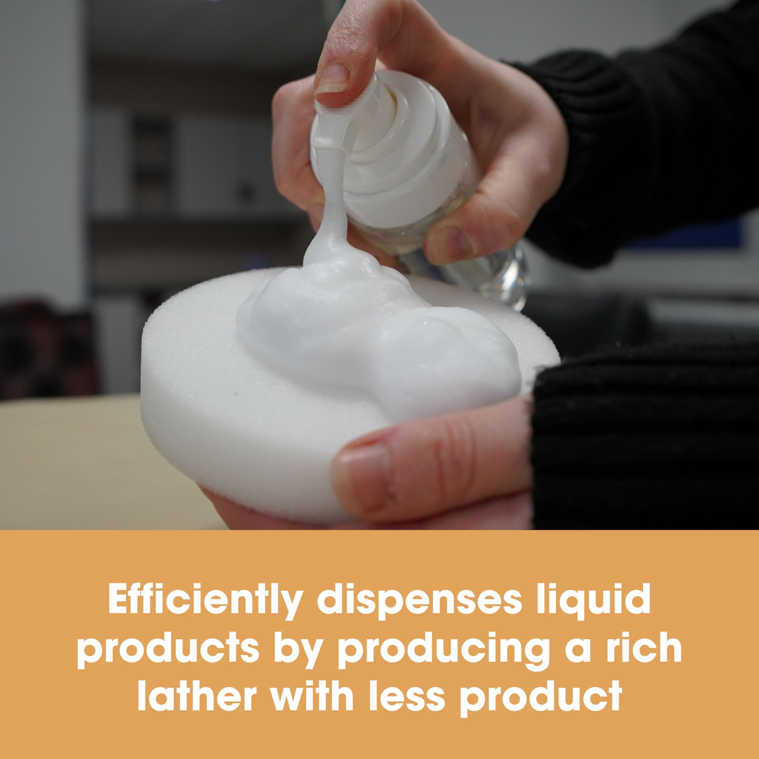 Furniture Clinic Foaming Bottle - 150ml Pump Dispenser for Soap/Shampoo | Reusable Plastic | Clear 4