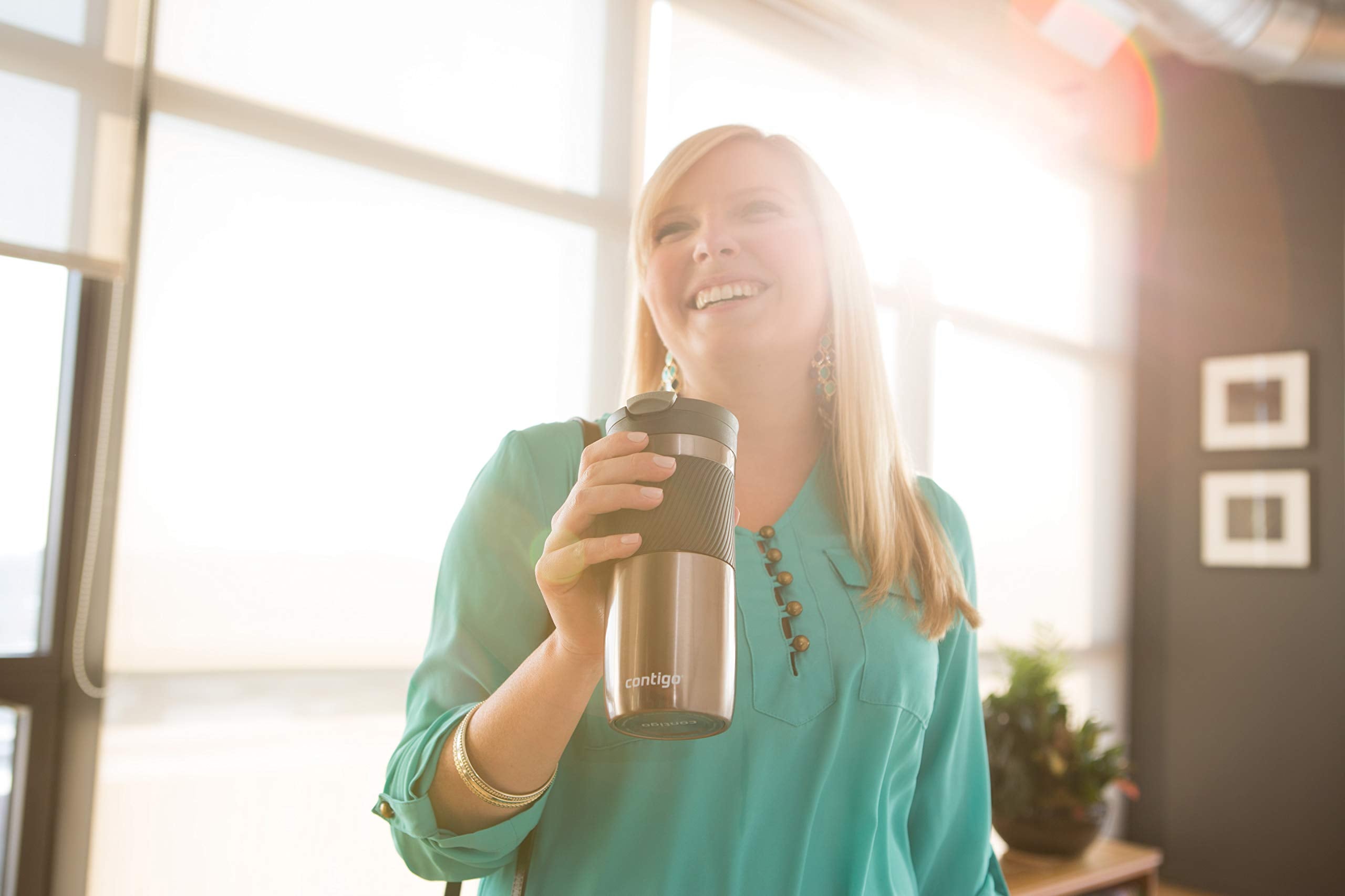 Contigo Byron Thermal Travel Mug - 720ml, Bronze, Keeps Hot 9 Hrs/Cold 21 Hrs | Leakproof 7
