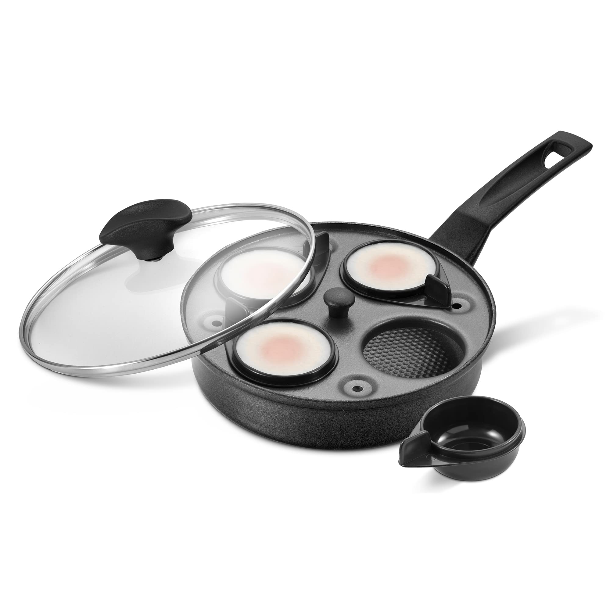 Prestige Egg Poacher Pan - 20cm Induction Frying Pan with 4 Non Stick Inserts | Dishwasher Safe 1