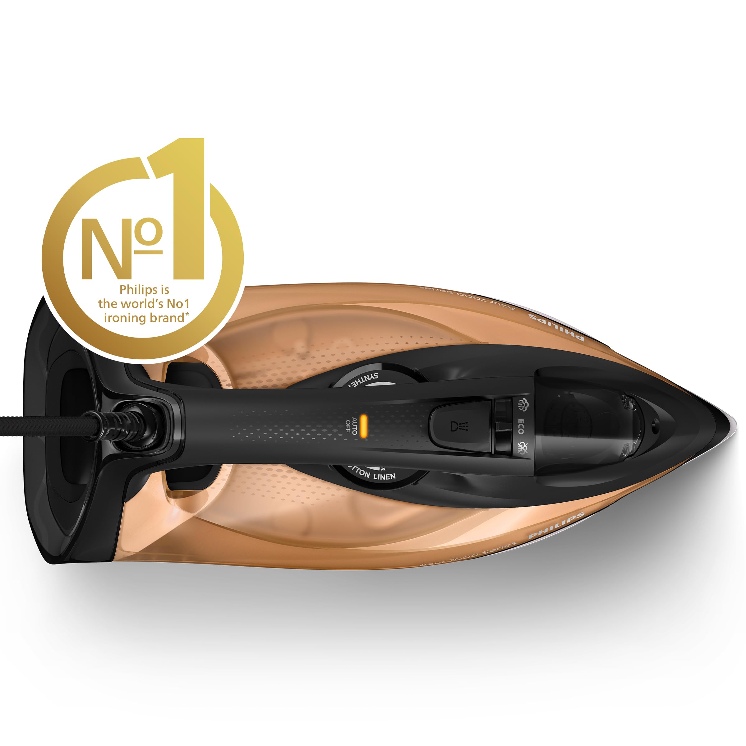 Philips Azur 7000 Series Steam Iron - 2800W Power | 50 g/min Continuous Steam | 250g Steam Boost 2