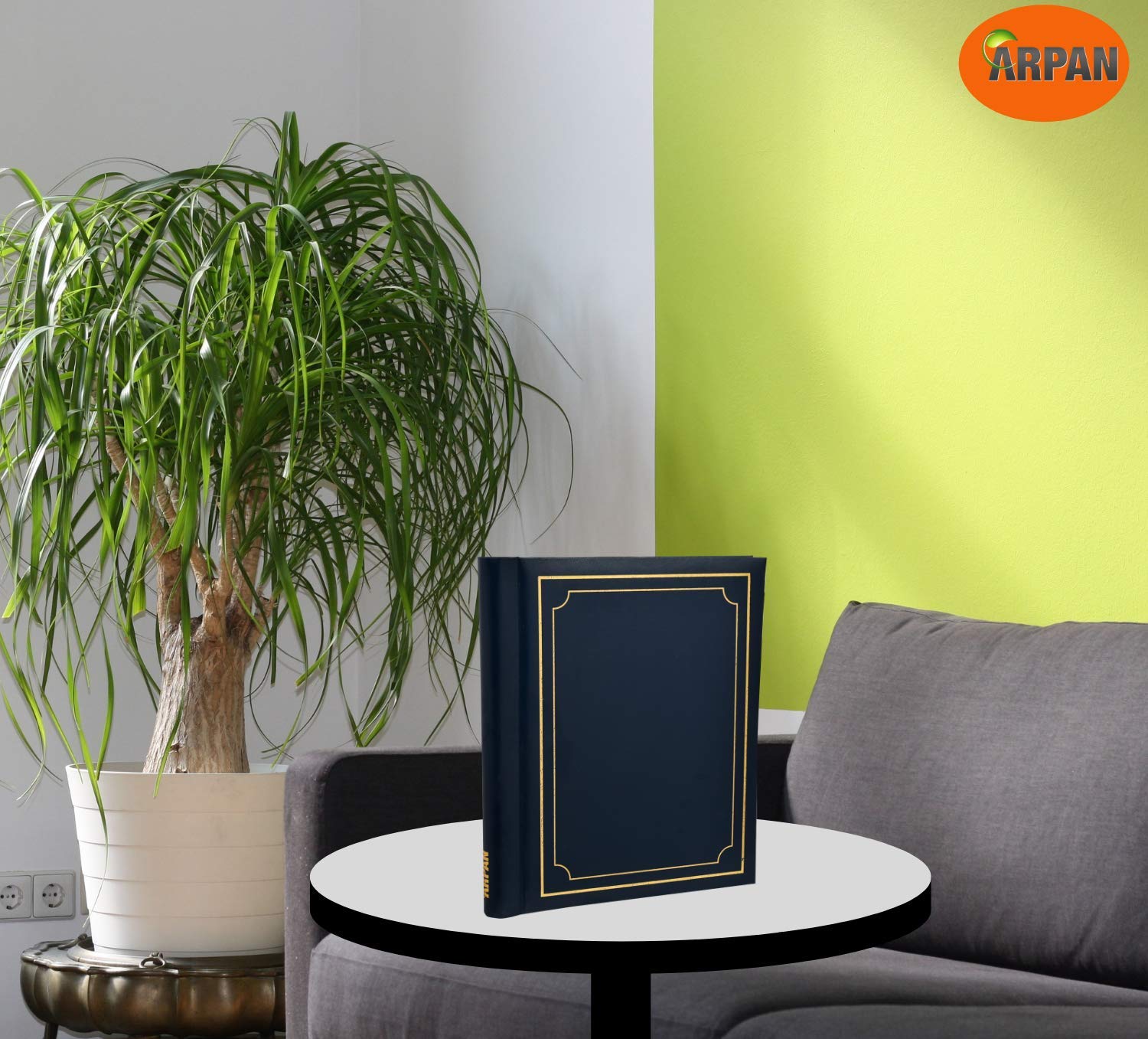 ARPAN Self Adhesive Photo Album - 20 Sheets/40 Sides, Blue | Spiral Bound | Holds up to 11x9" 8