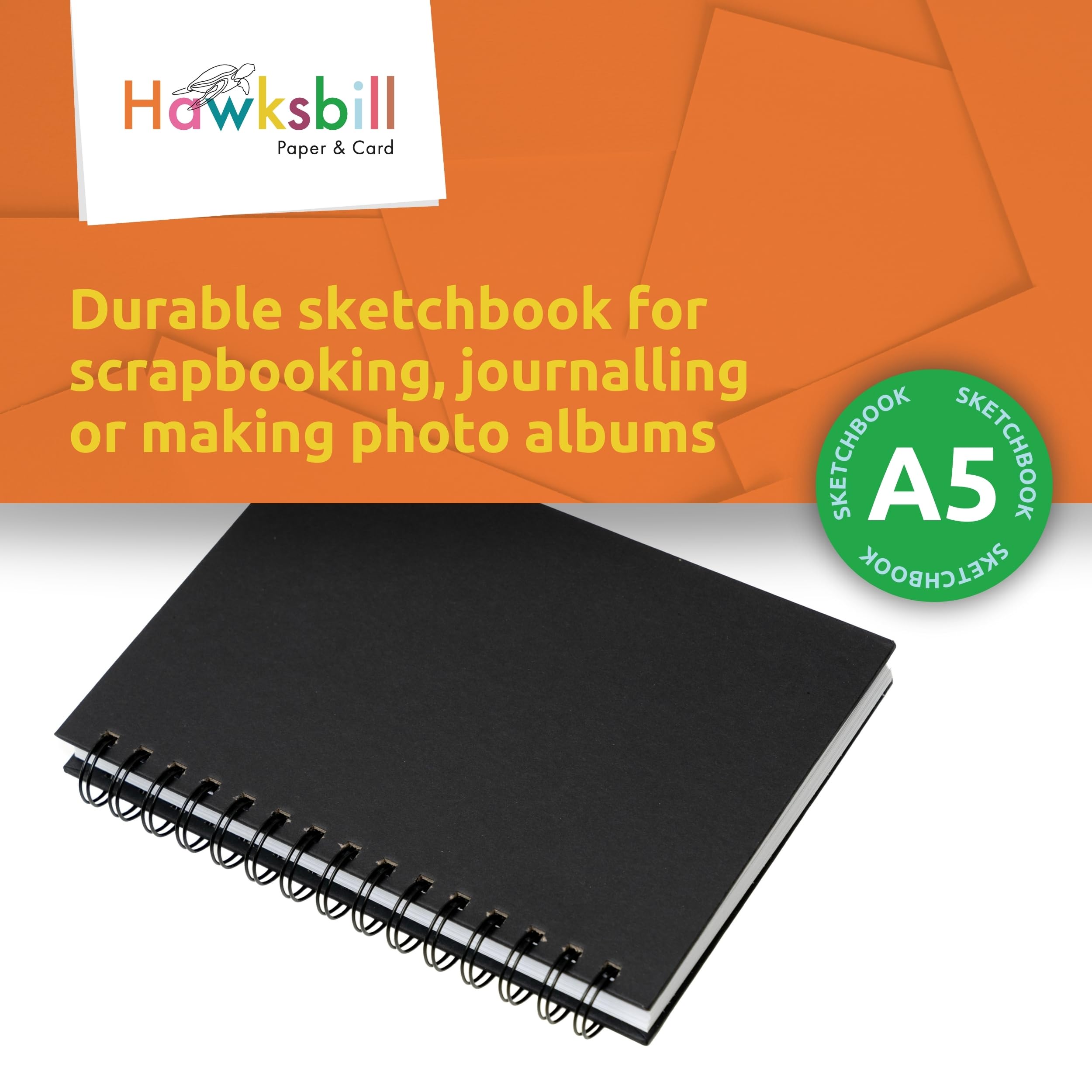 Hawksbill A5 Black Sketchbook - 40 Sheets/80 Pages | Hardcover | 150GSM Acid-Free Paper 7