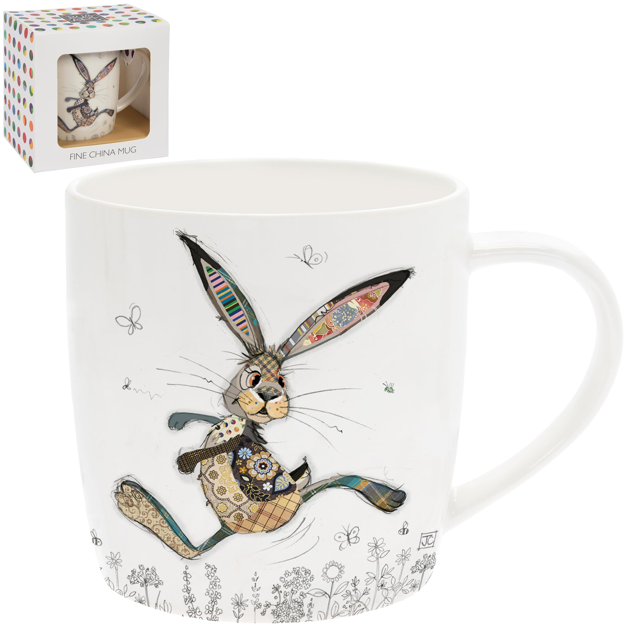 Lesser & Pavey Hesper Hare Ceramic Coffee Mug | British Design | Dishwasher Safe | 250g 1