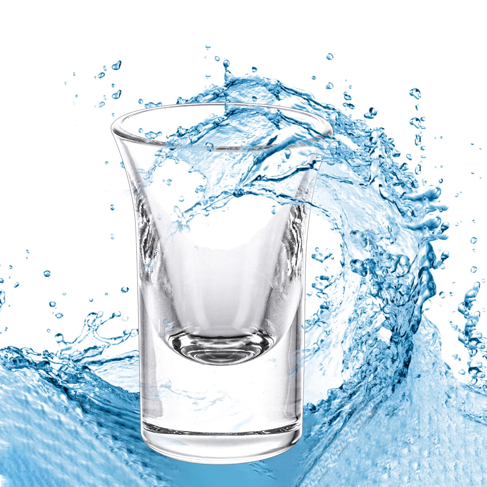 ASelected Stackable Shot Glasses Set of 6 - 30ml Heavy Base Reusable | Dishwasher Safe 5