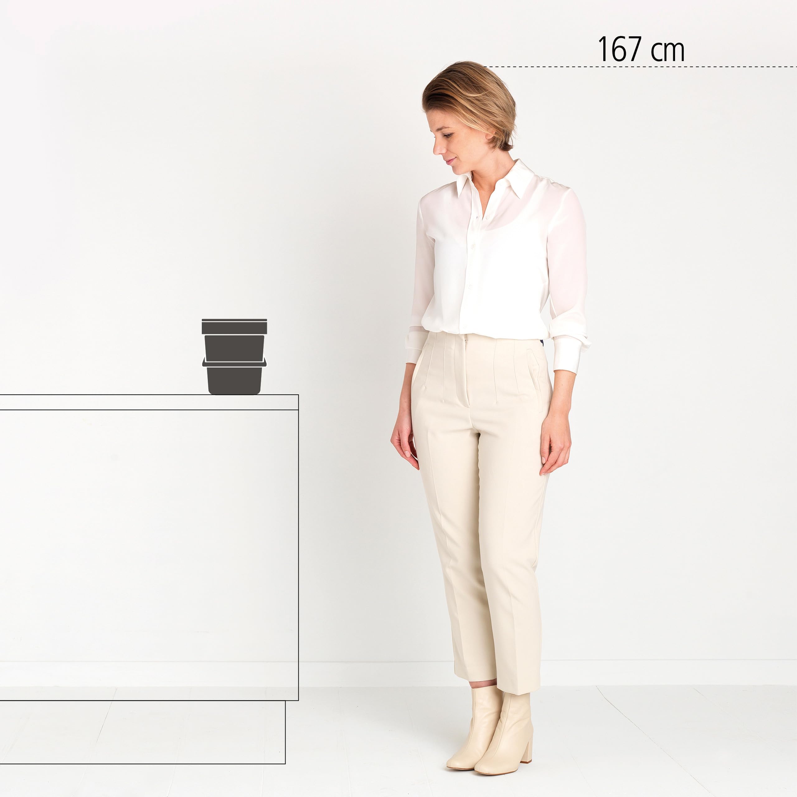 Brabantia Sort & Go Food Waste Bin - 6L Capacity | Jade Green | Space-Efficient Plastic 3