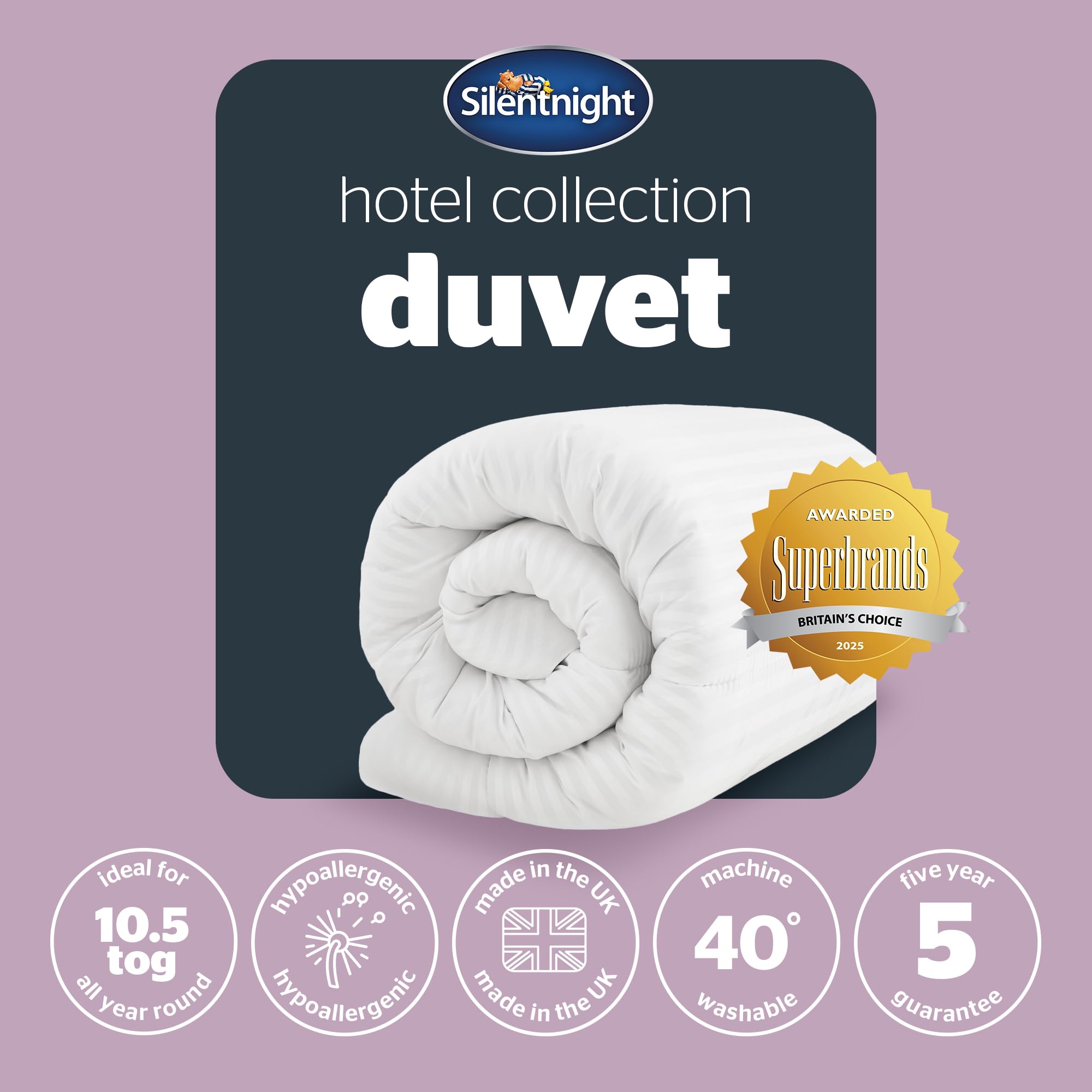Silentnight Hotel Collection King Size Duvet - 10.5 Tog All Year Round | Hypoallergenic | Machine Washable 9