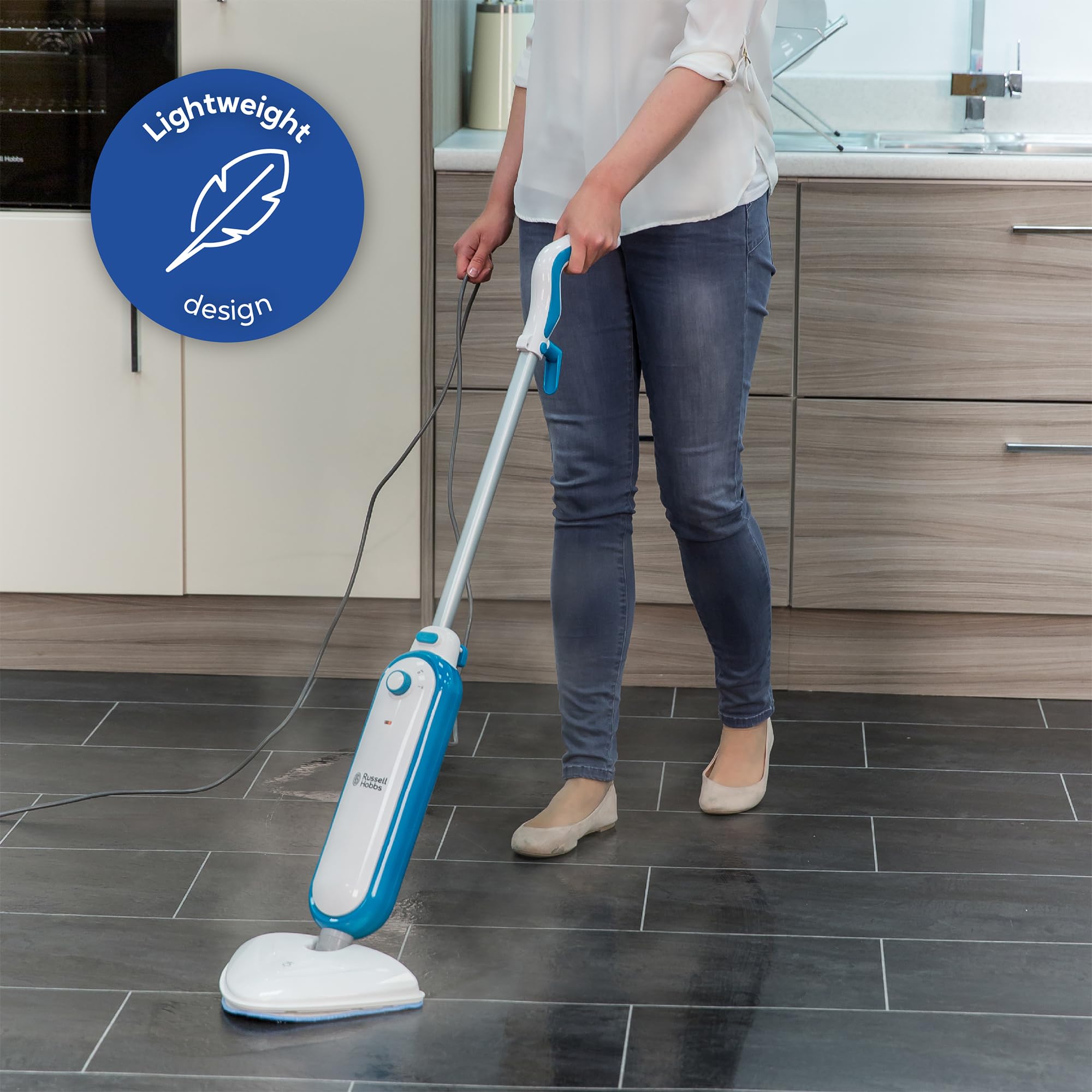 Russell Hobbs Upright Steam Mop - 1.4kW Power | 380ml Tank | Kills 99.9% Bacteria 7
