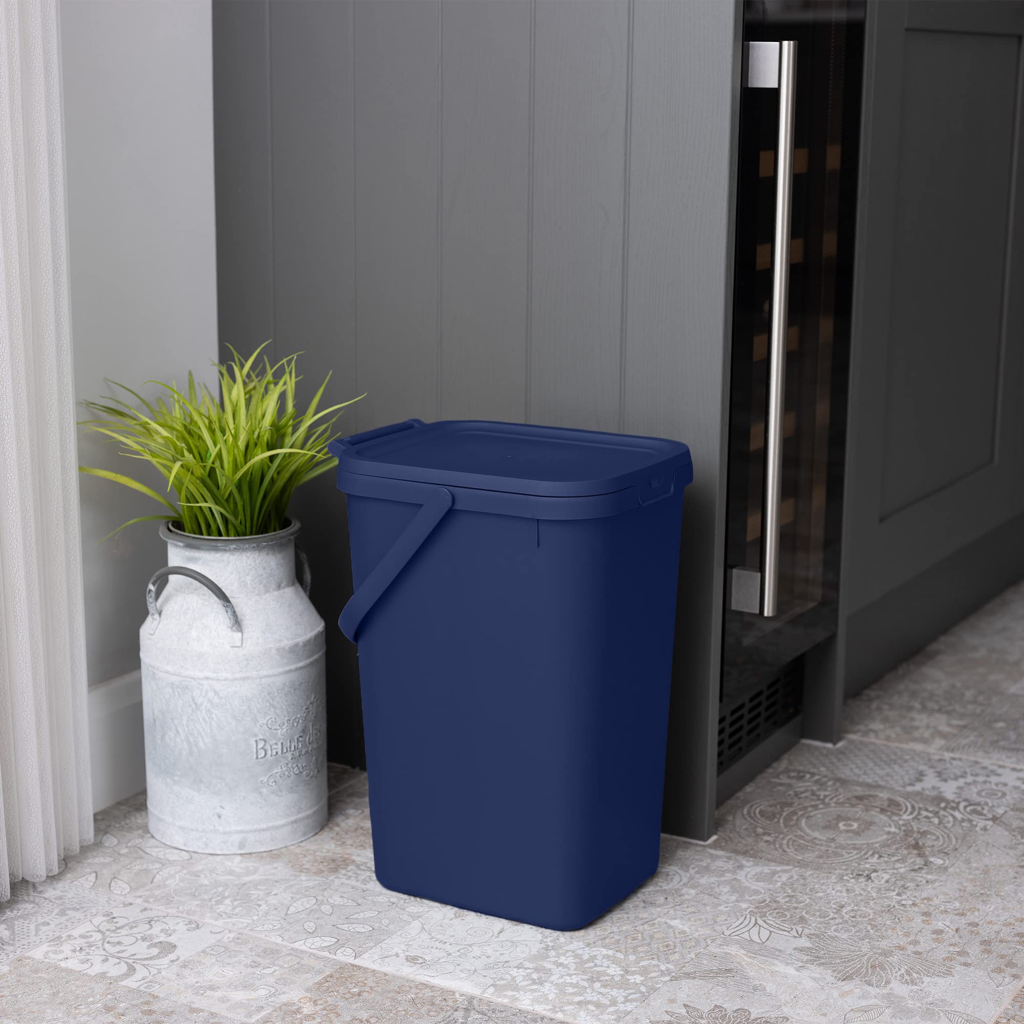 Addis Kitchen Recycling & General Storage Bin - 18 Litres | Stackable | Eco Blue Plastic 5