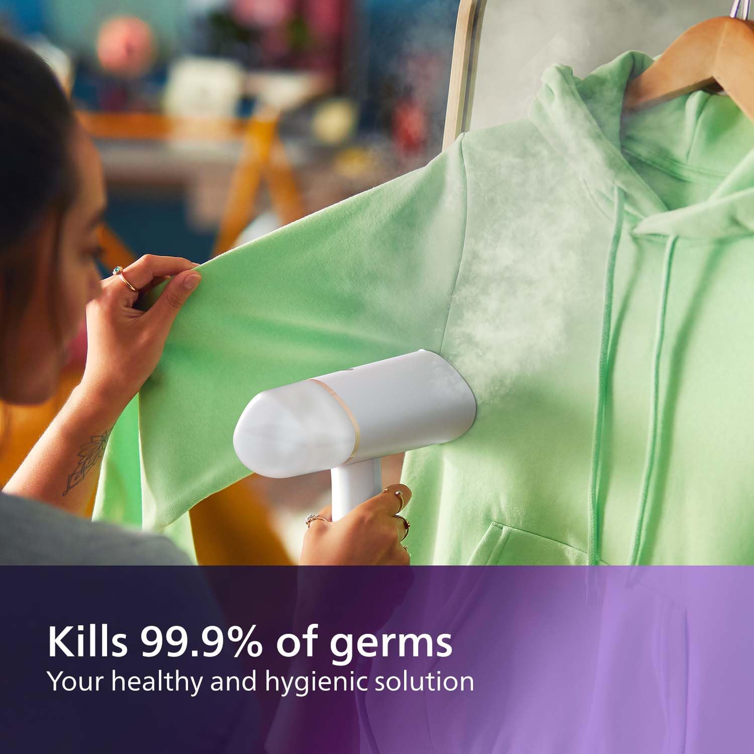 PHILIPS Travel Steam Generator - 1000W Power, 20g/min Steam, Foldable Design | STH3020/16 7