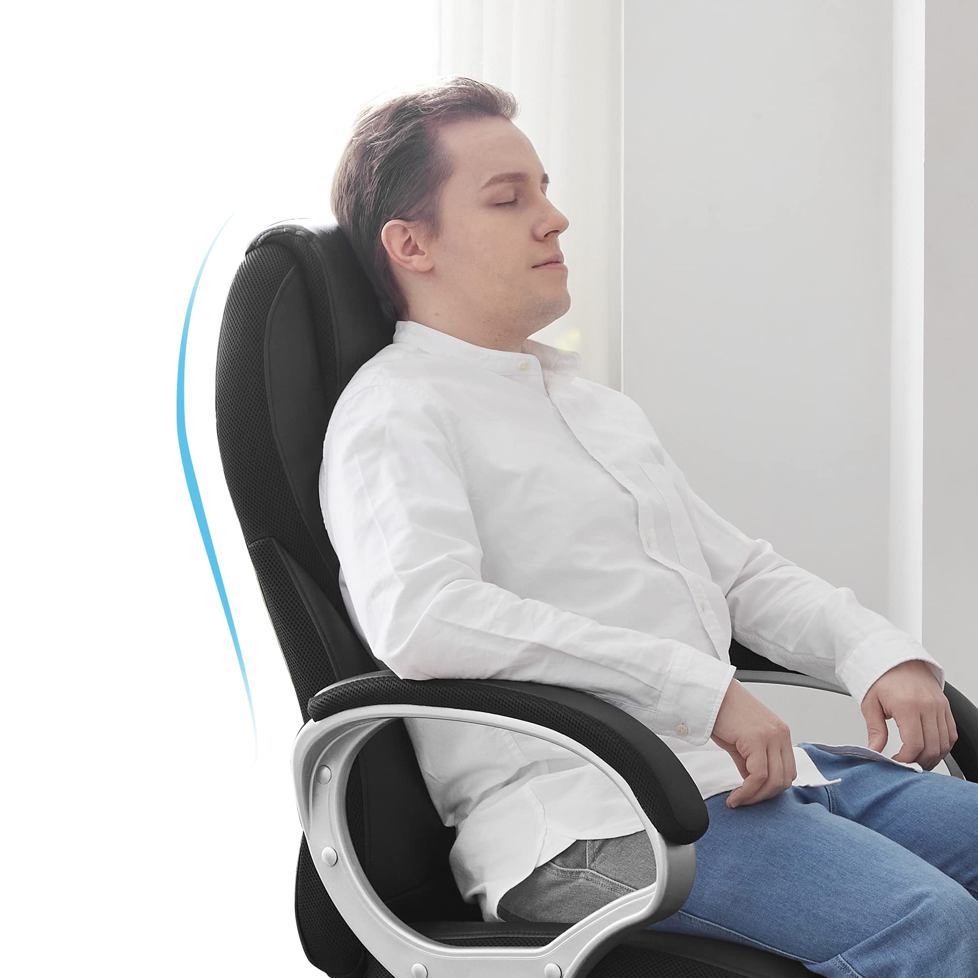 SONGMICS Ergonomic Executive Desk Chair - Adjustable Height, High Back, Black PU | Supports up to 150 kg 9