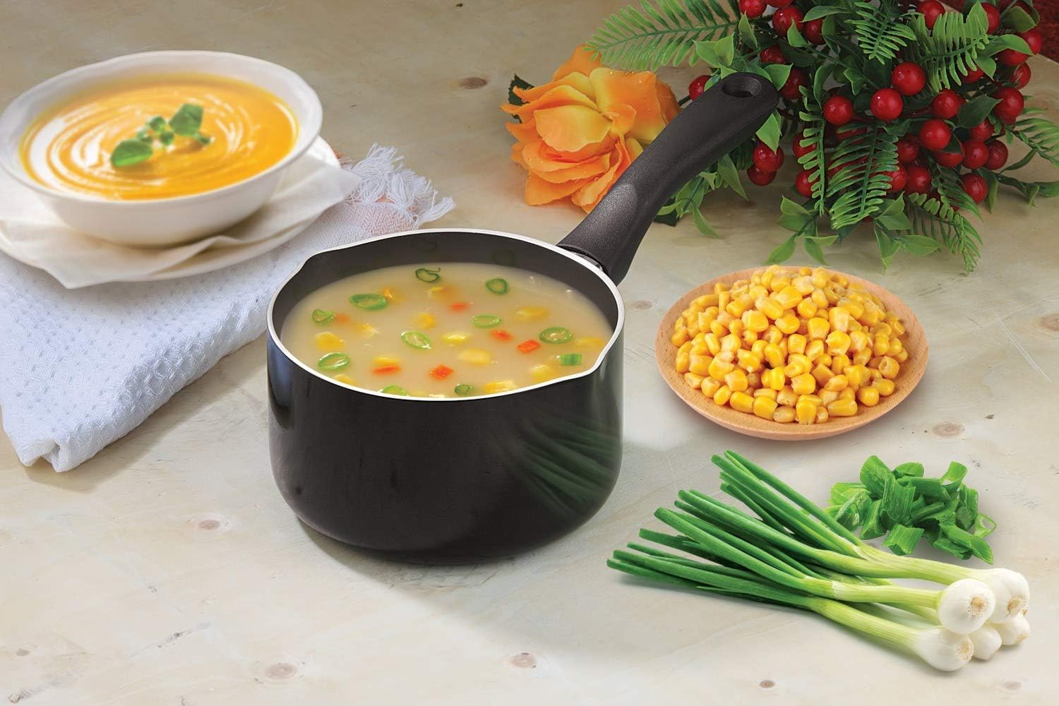 Penguin Home Non-Stick Milk Pan - 14cm, 1.4 Litre Capacity | Bakelite Handle 6